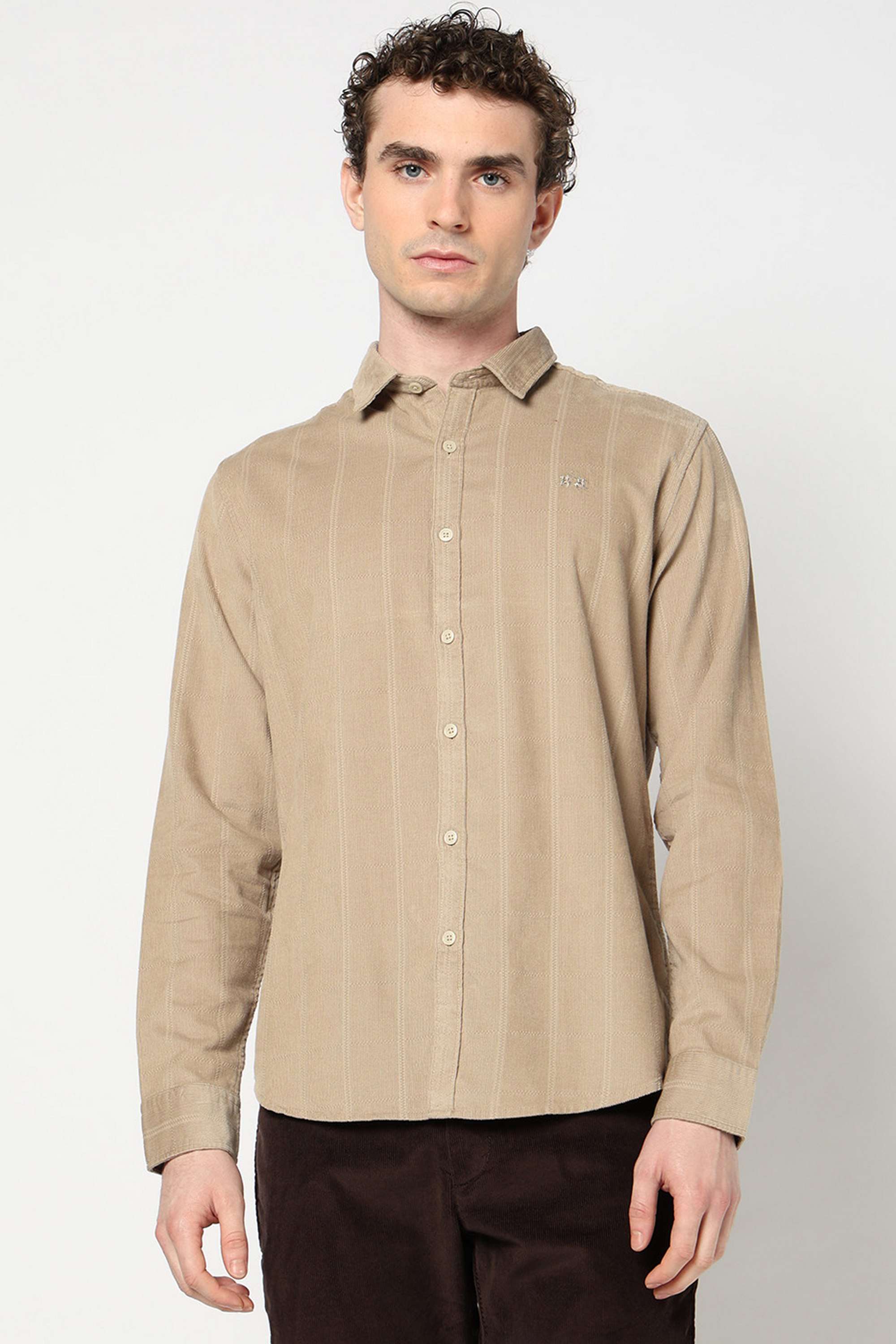 Checks-Blended-Fabric-Slim-Fit-Men-s-Shirt