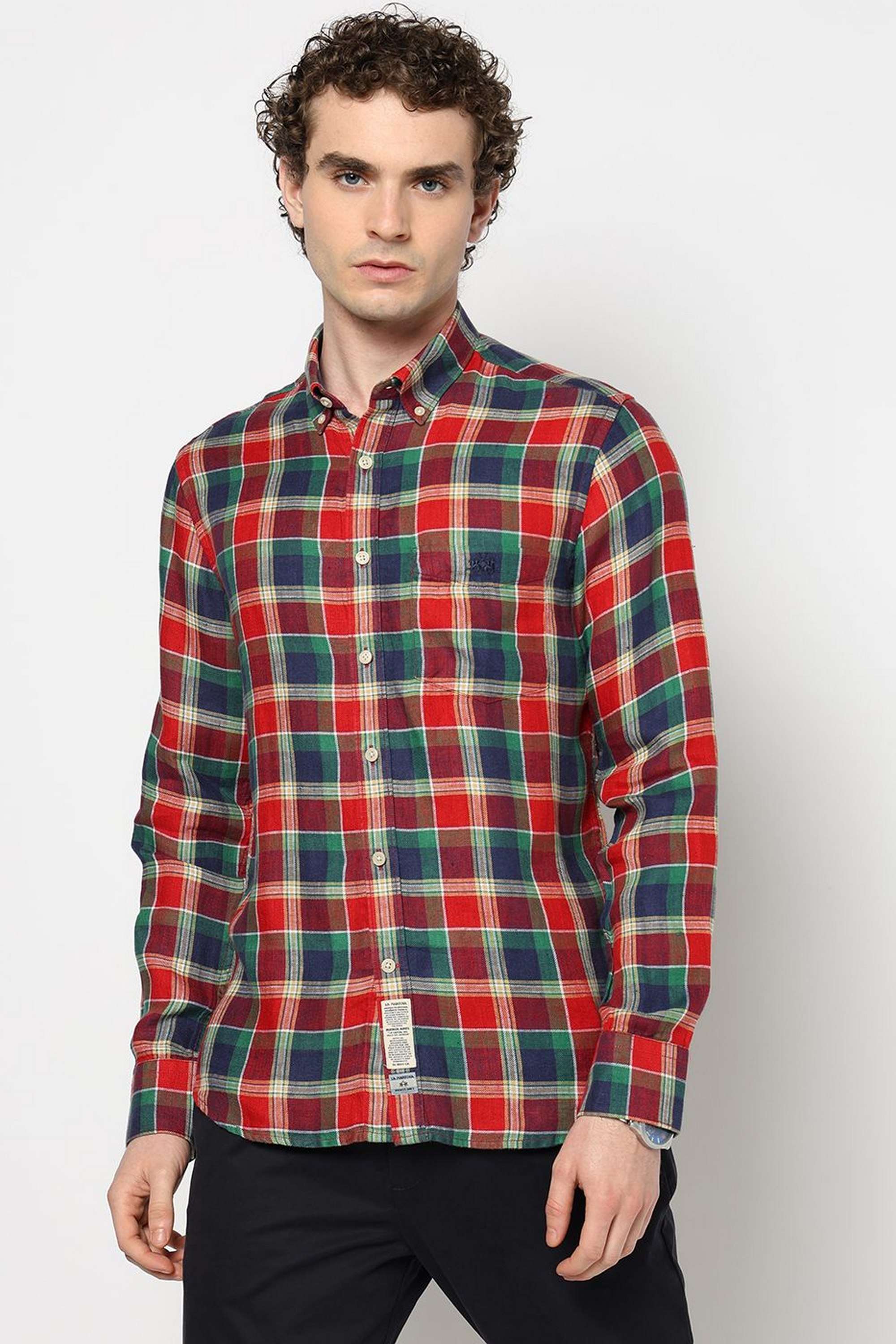 Checks-Linen-Regular-Fit-Men-s-Shirt