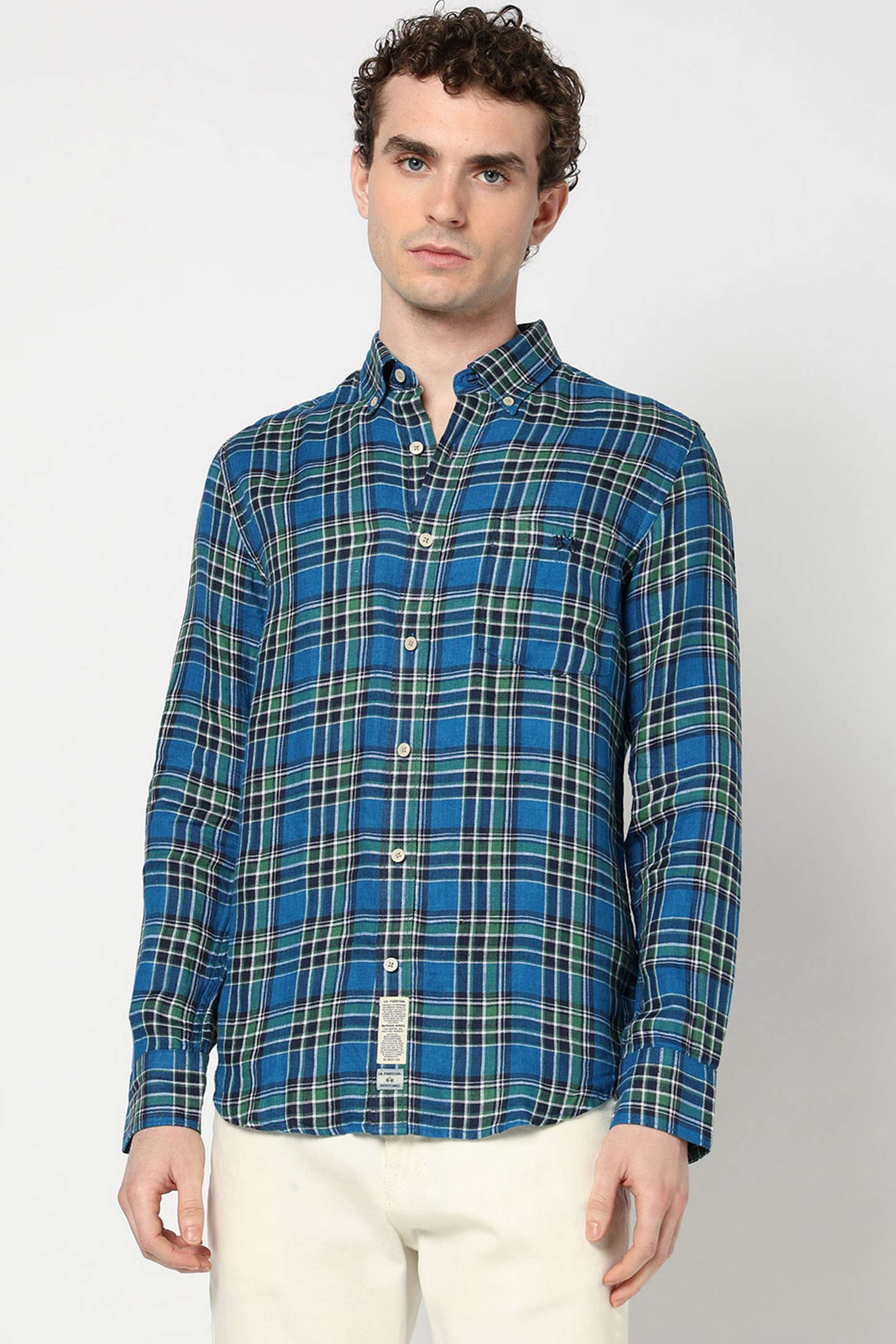 Checks-Linen-Regular-Fit-Men-s-Shirt