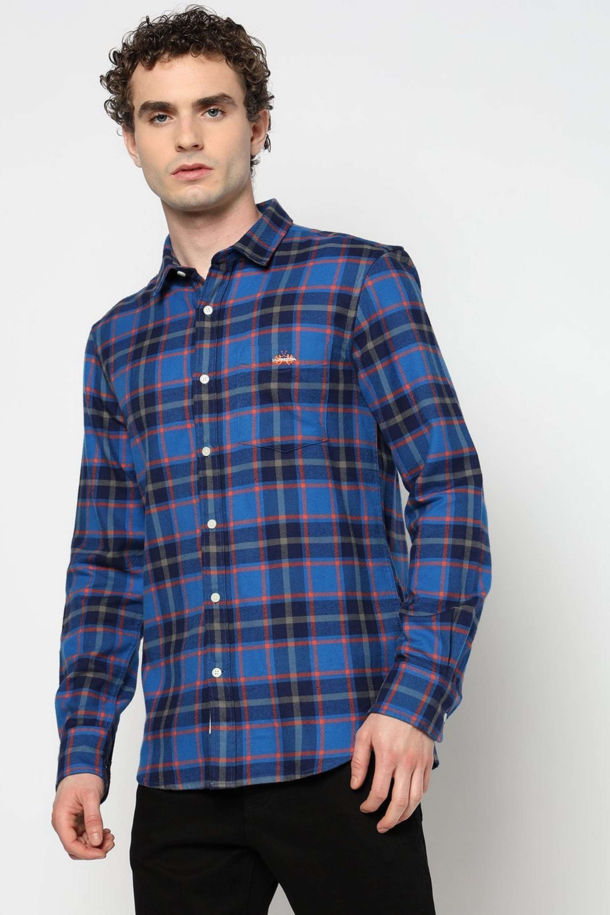 Checks-Blended-Fabric-Regular-Fit-Men-s-Shirt