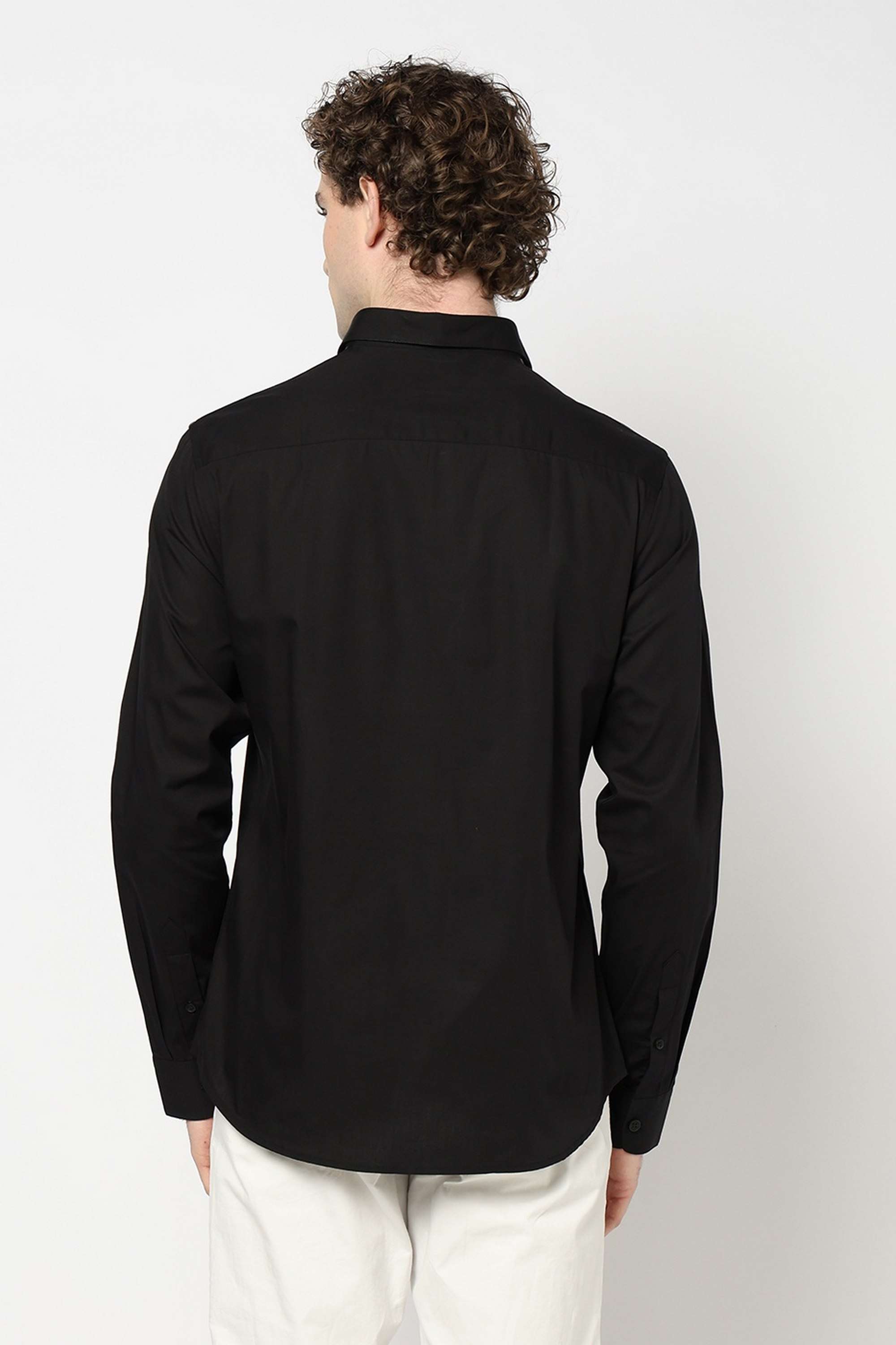 Solid-Blended-Fabric-Slim-Fit-Men-s-Shirt