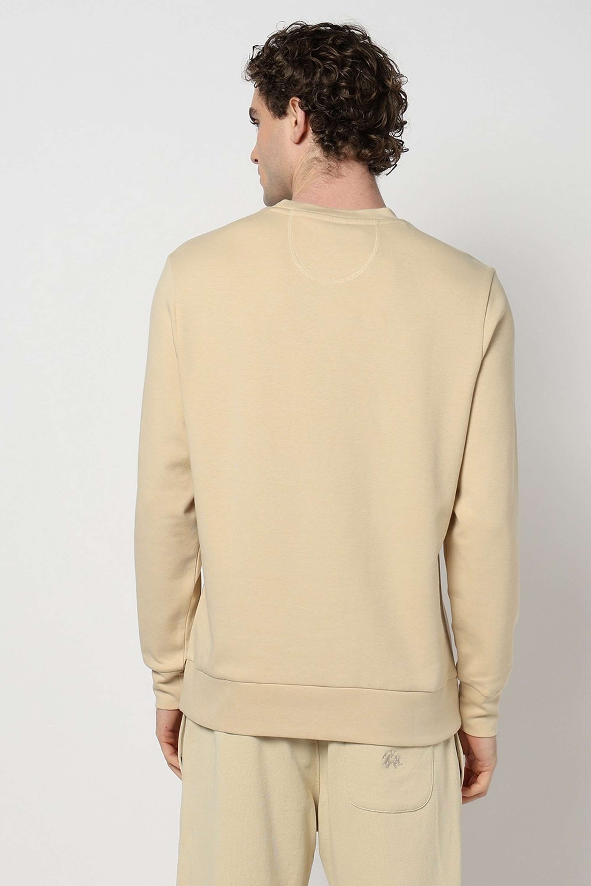 Solid-Cotton-Blend-Round-Neck-Men-s-Sweatshirt