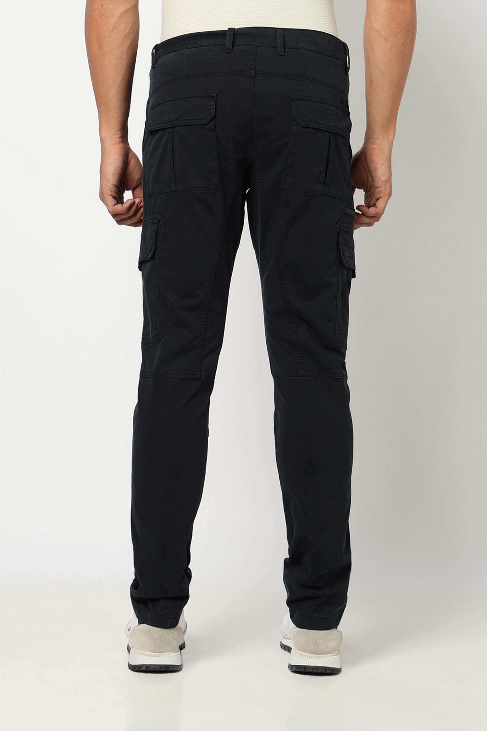 Solid-Cotton-Blend-Slim-Fit-Men-s-Trousers