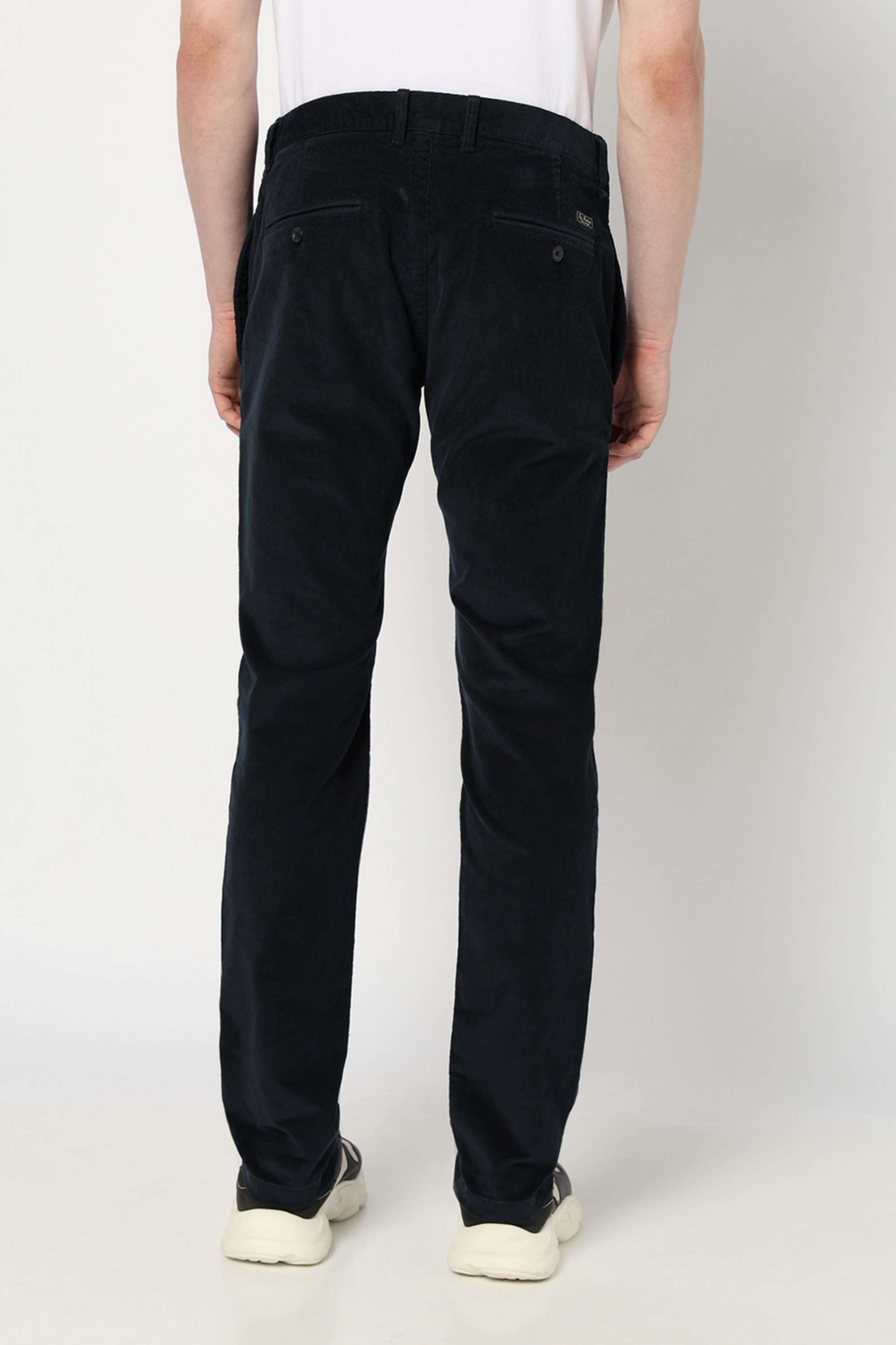 Solid-Cotton-Blend-Slim-Fit-Men-s-Trousers
