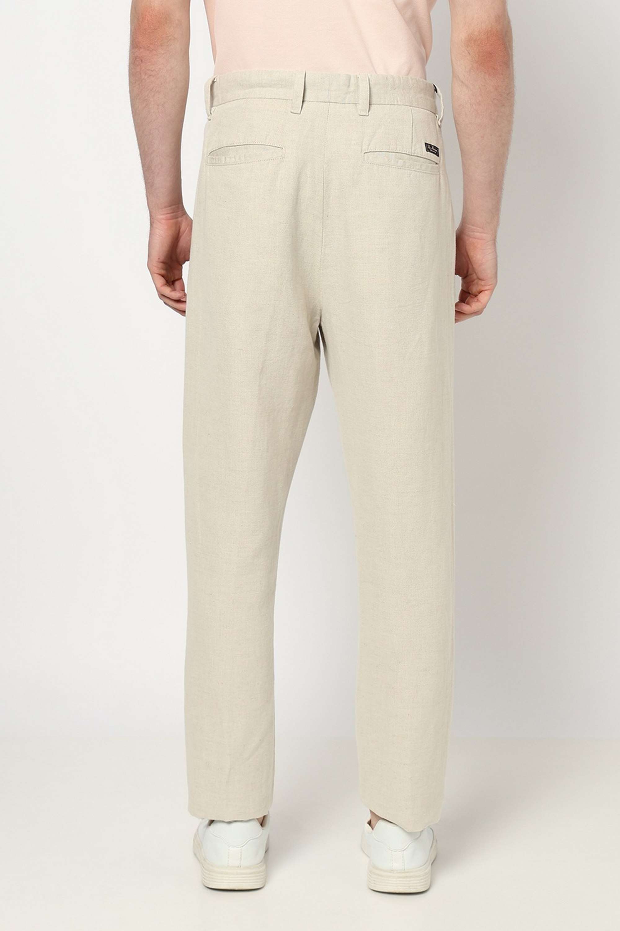 Solid-Cotton-Blend-Regular-Fit-Men-s-Trousers