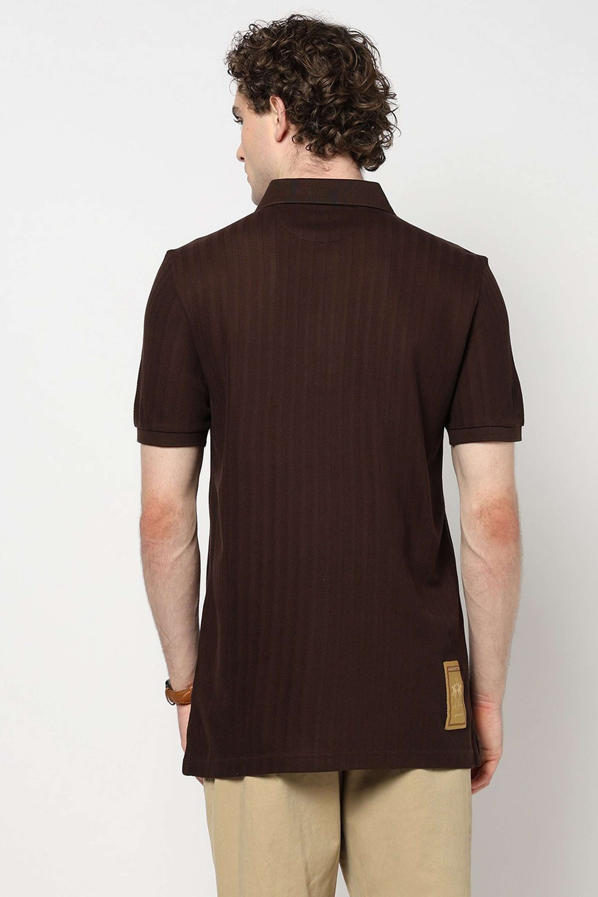 Solid-Blended-Fabric-Polo-Men-s-T-Shirt