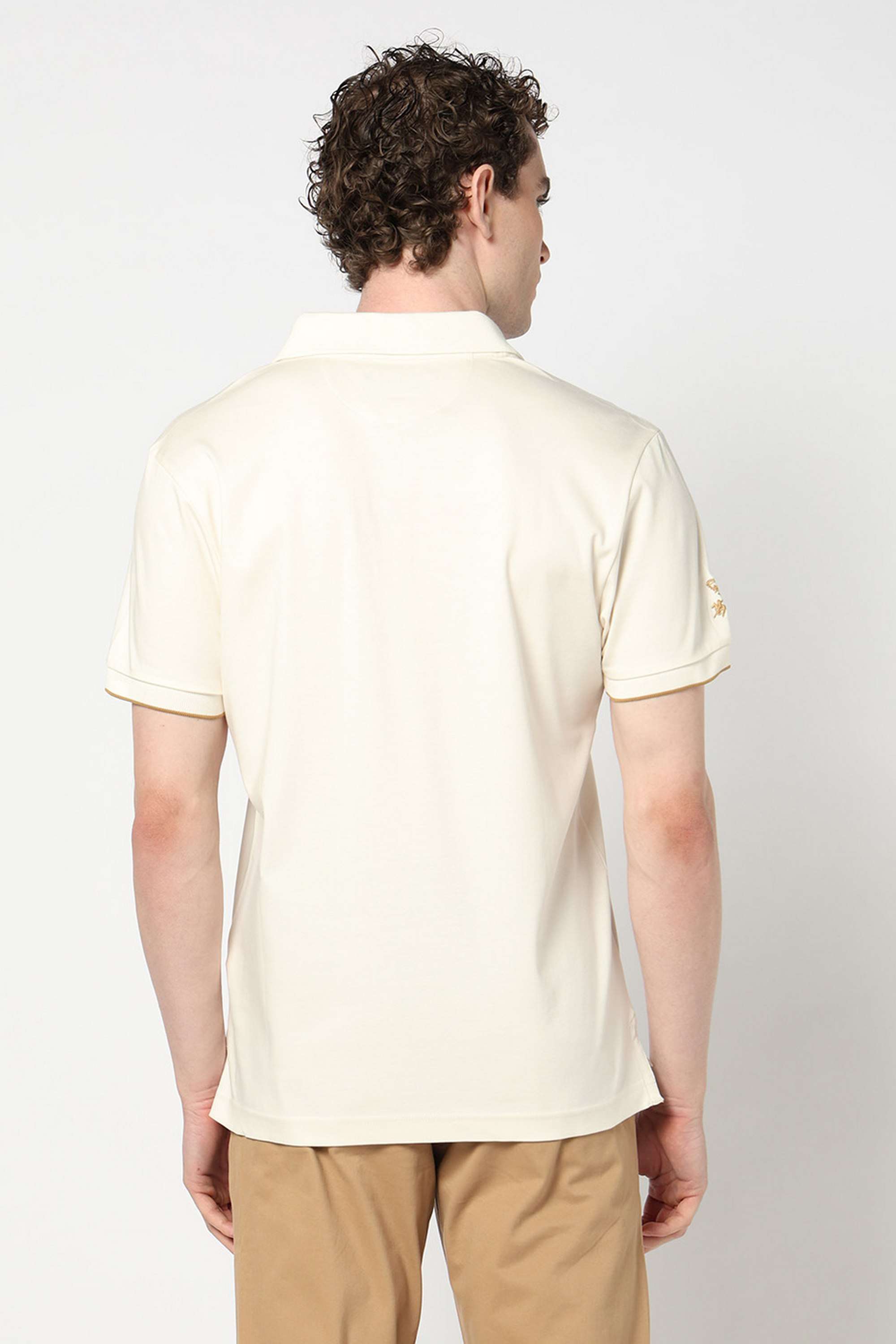 Solid-Blended-Fabric-Polo-Men-s-T-Shirt