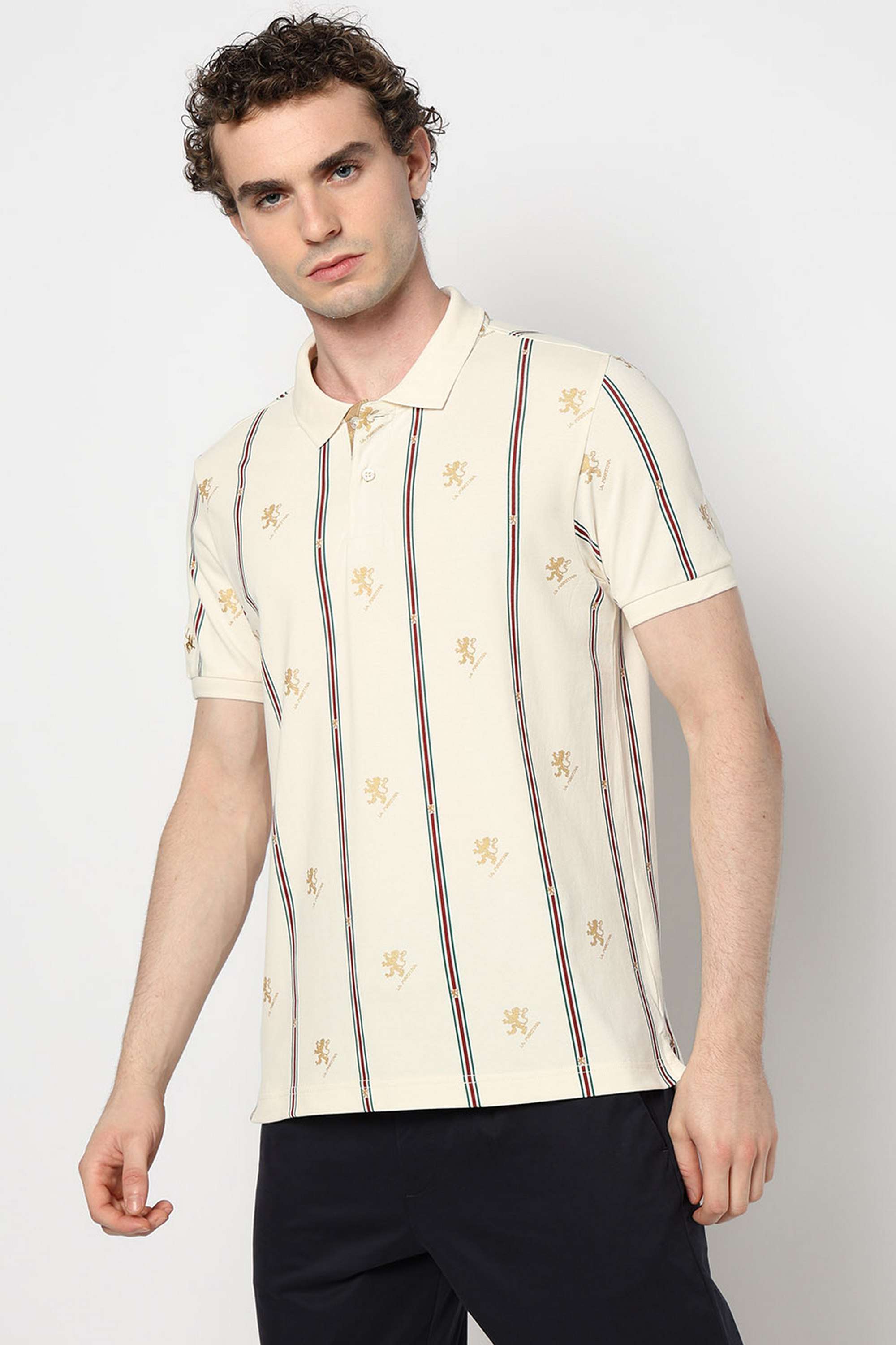 Stripes-Blended-Fabric-Slim-Fit-Men-Polo-T-Shirt