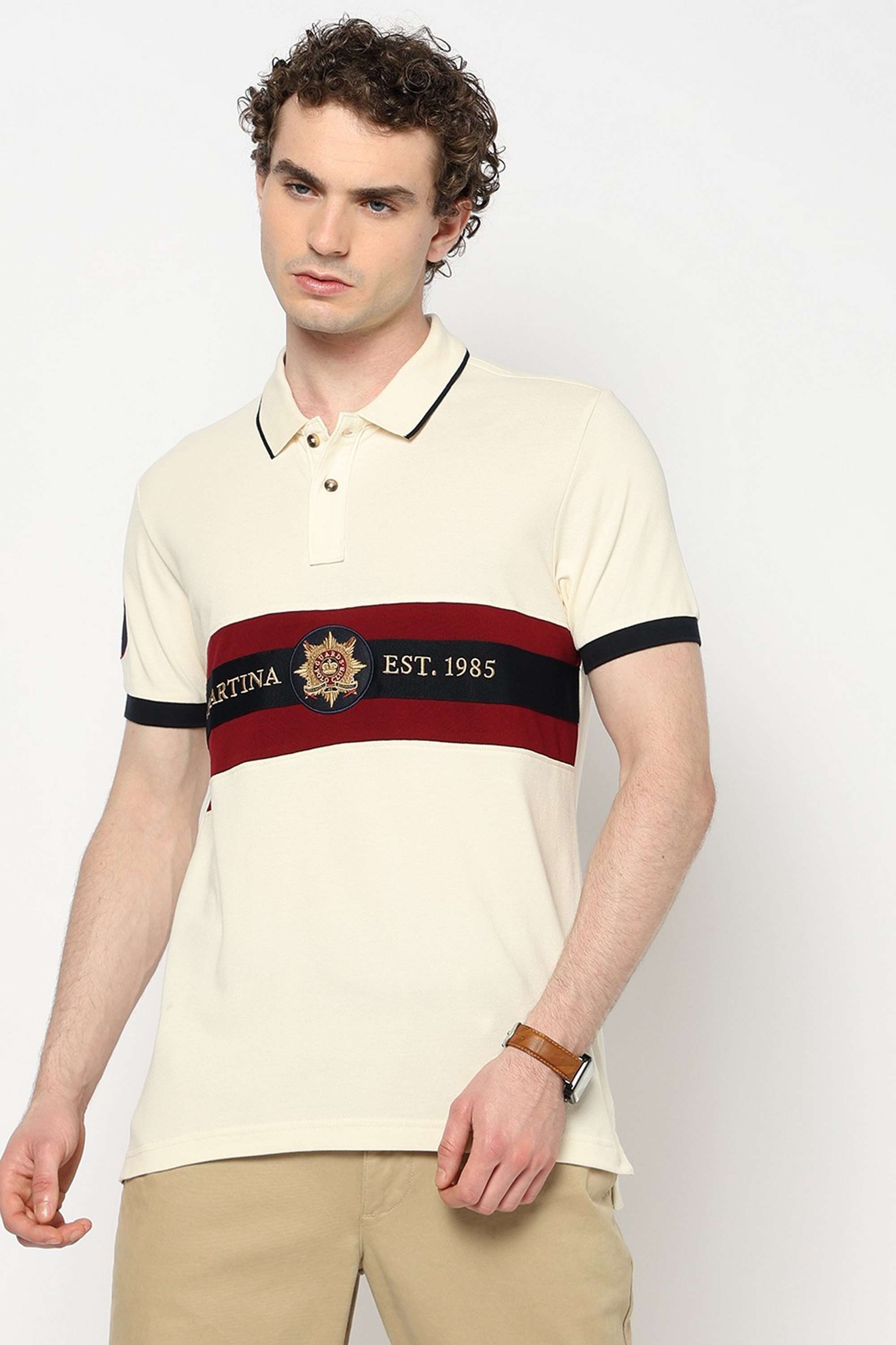 Solid-Blended-Fabric-Polo-Men-s-T-Shirt