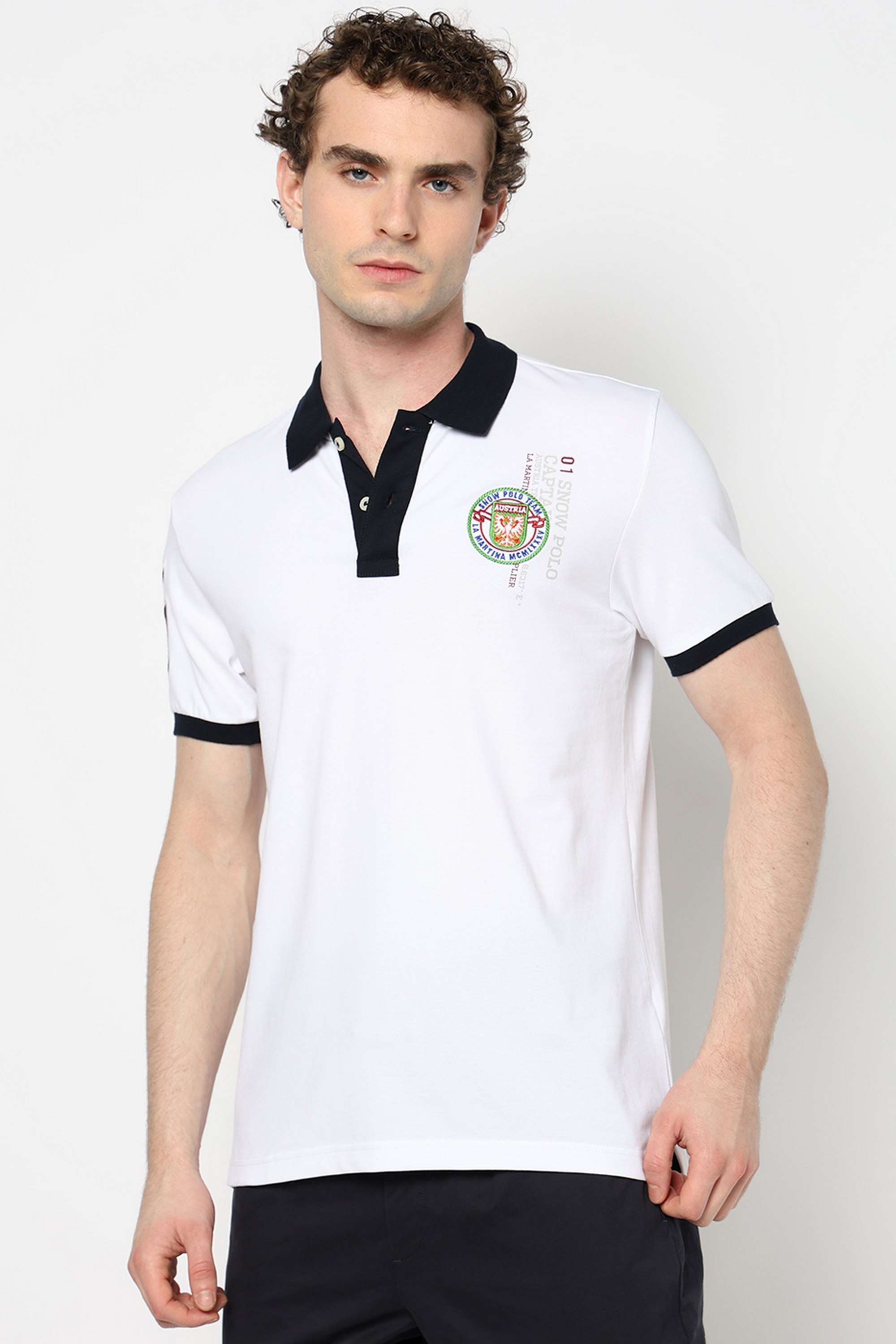 Embroidered-Blended-Fabric-Slim-Fit-Men-Polo-T-Shirt