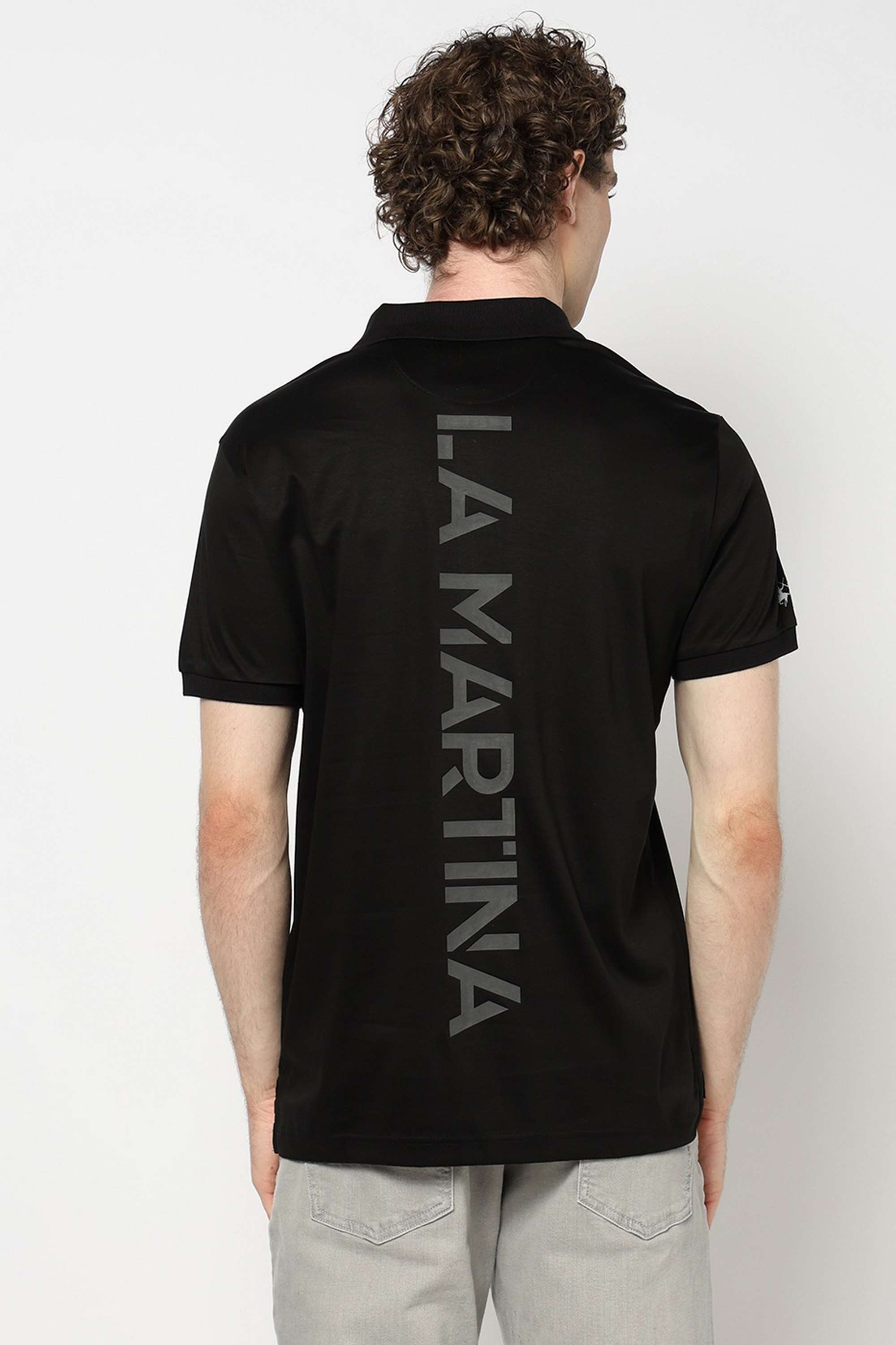 Solid-Blended-Fabric-Polo-Men-s-T-Shirt