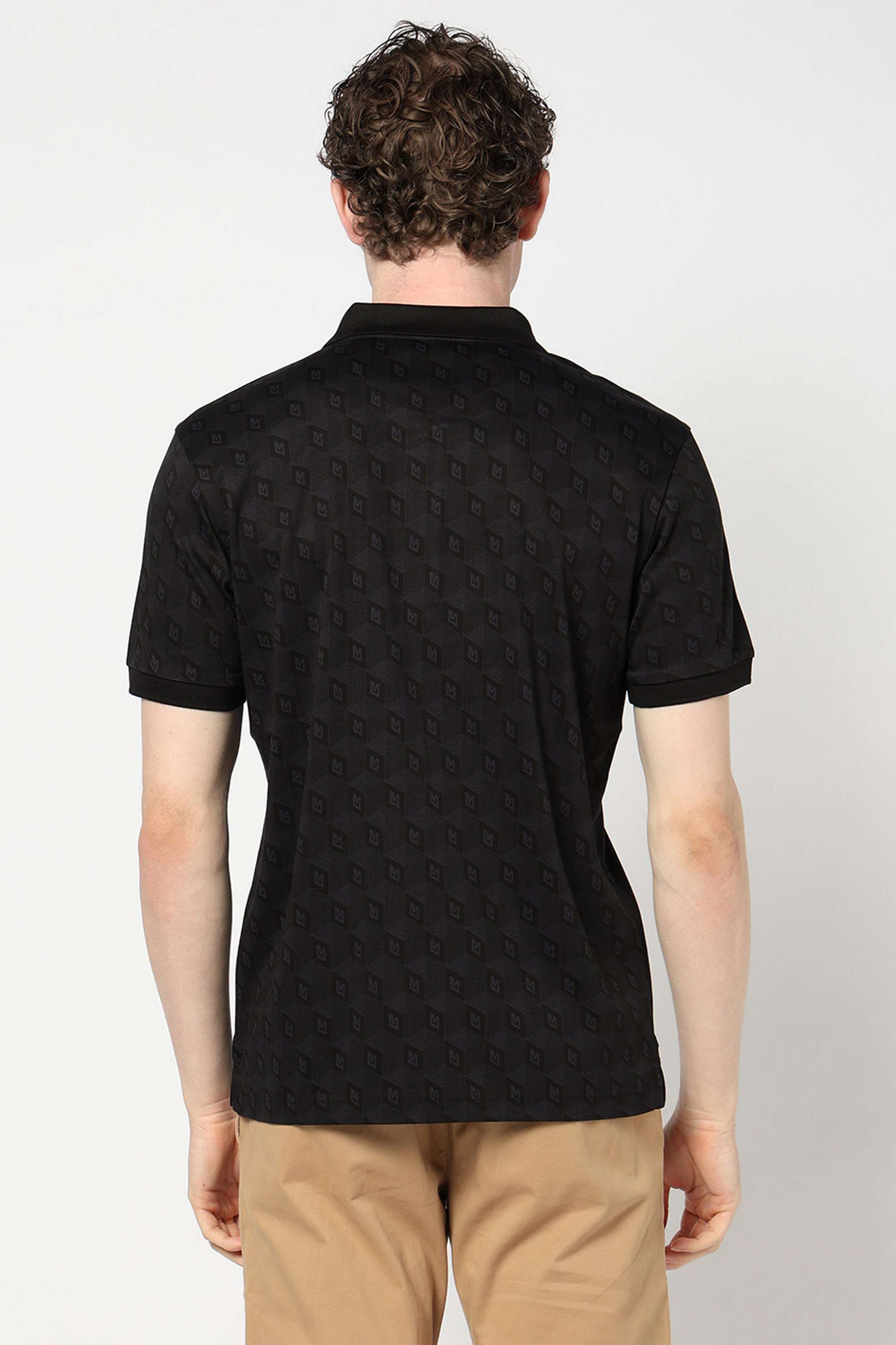 Solid-Blended-Fabric-Polo-Men-s-T-Shirt