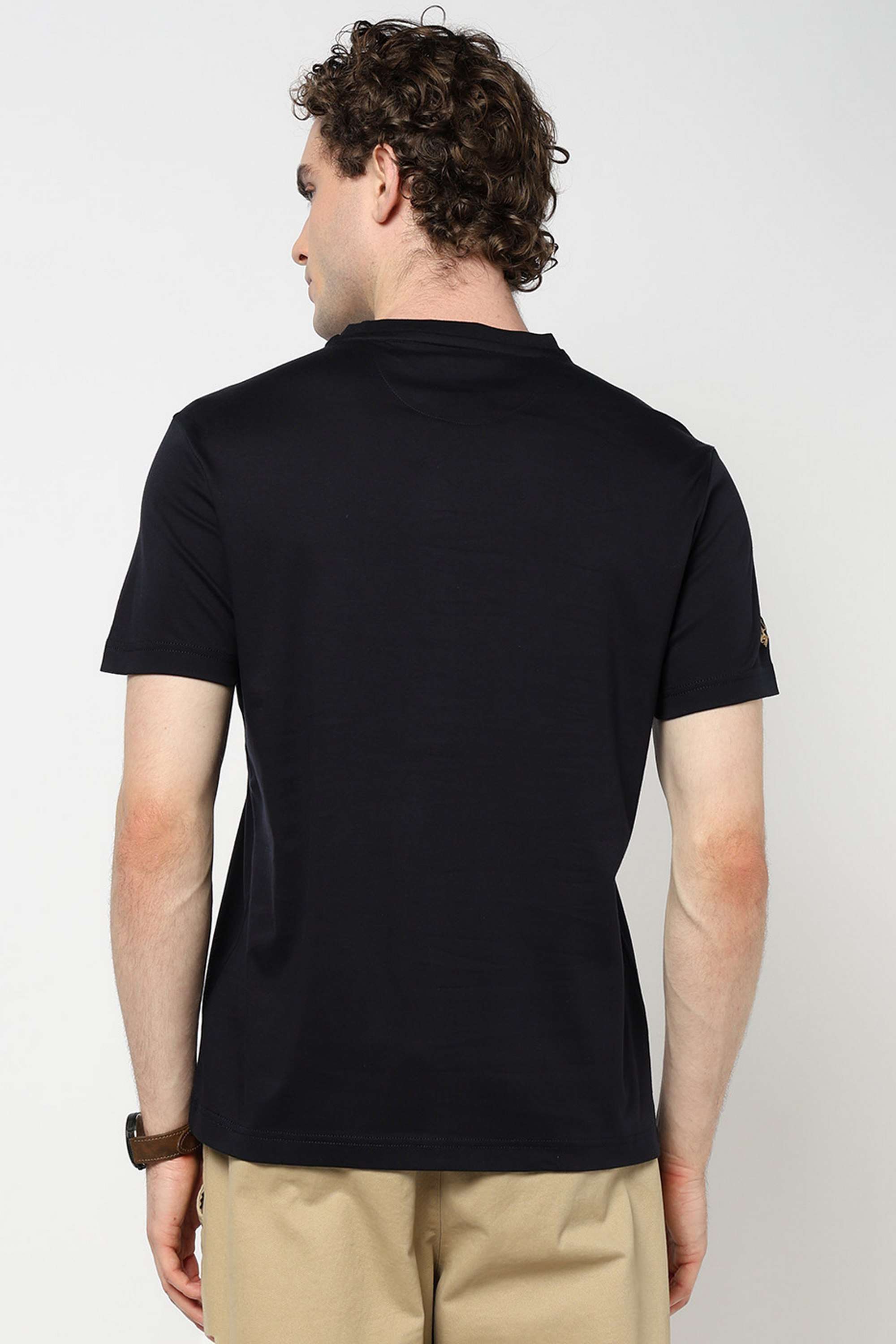 Printed-Blended-Fabric-Slim-Fit-Men-T-Shirt