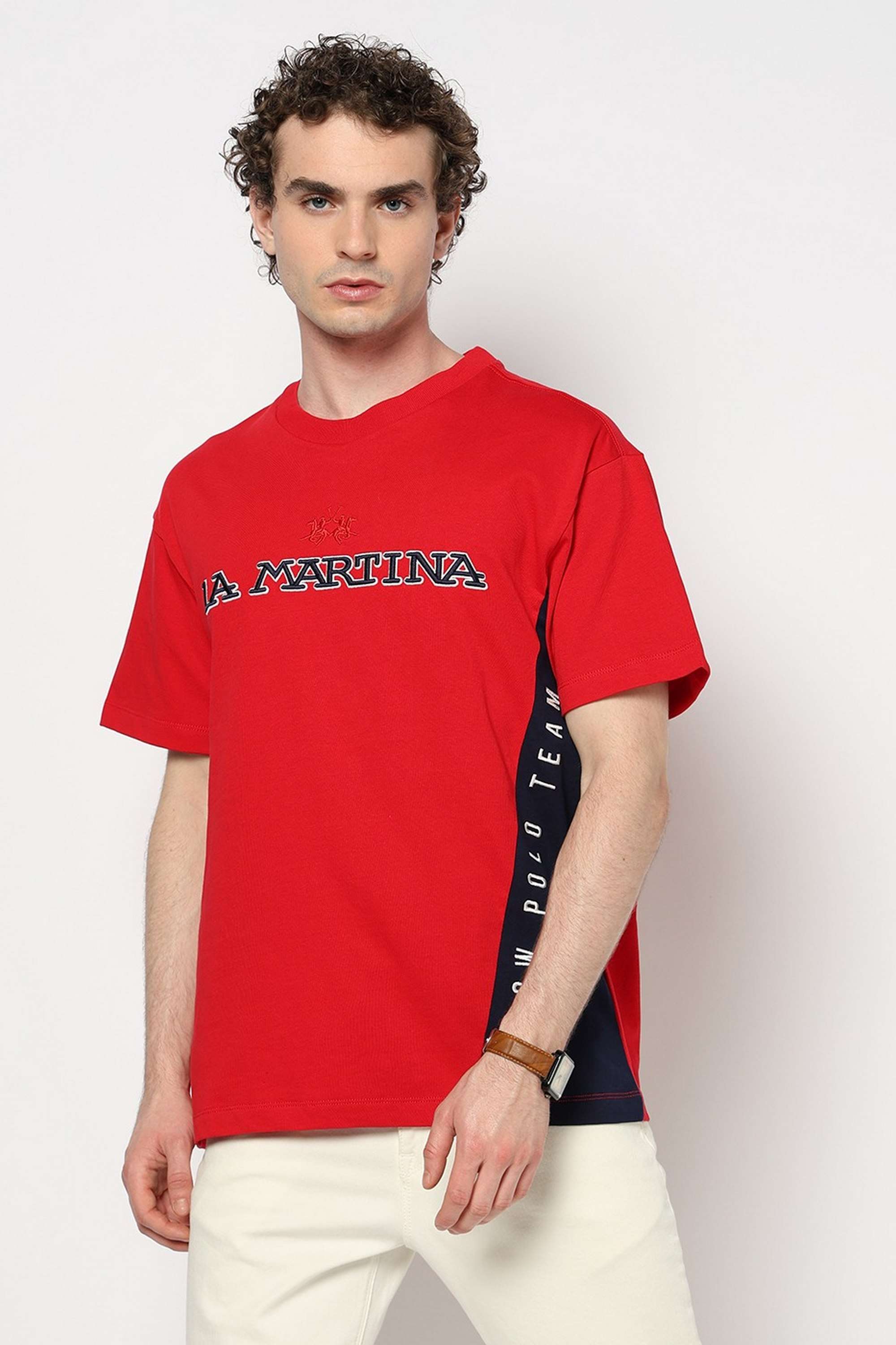 Solid-Blended-Fabric-Round-Neck-Men-s-T-Shirt