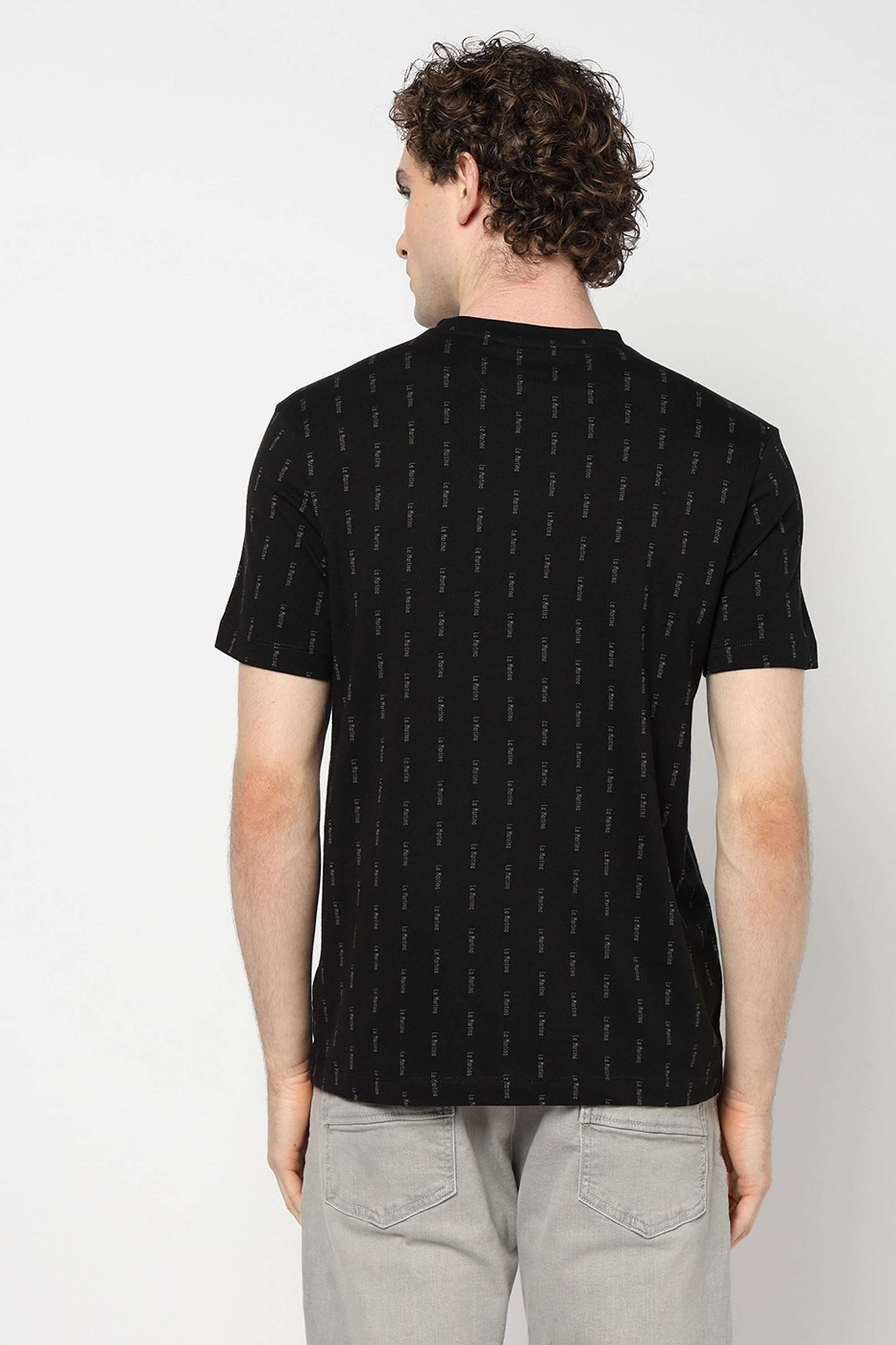 Solid-Blended-Fabric-Round-Neck-Men-s-T-Shirt