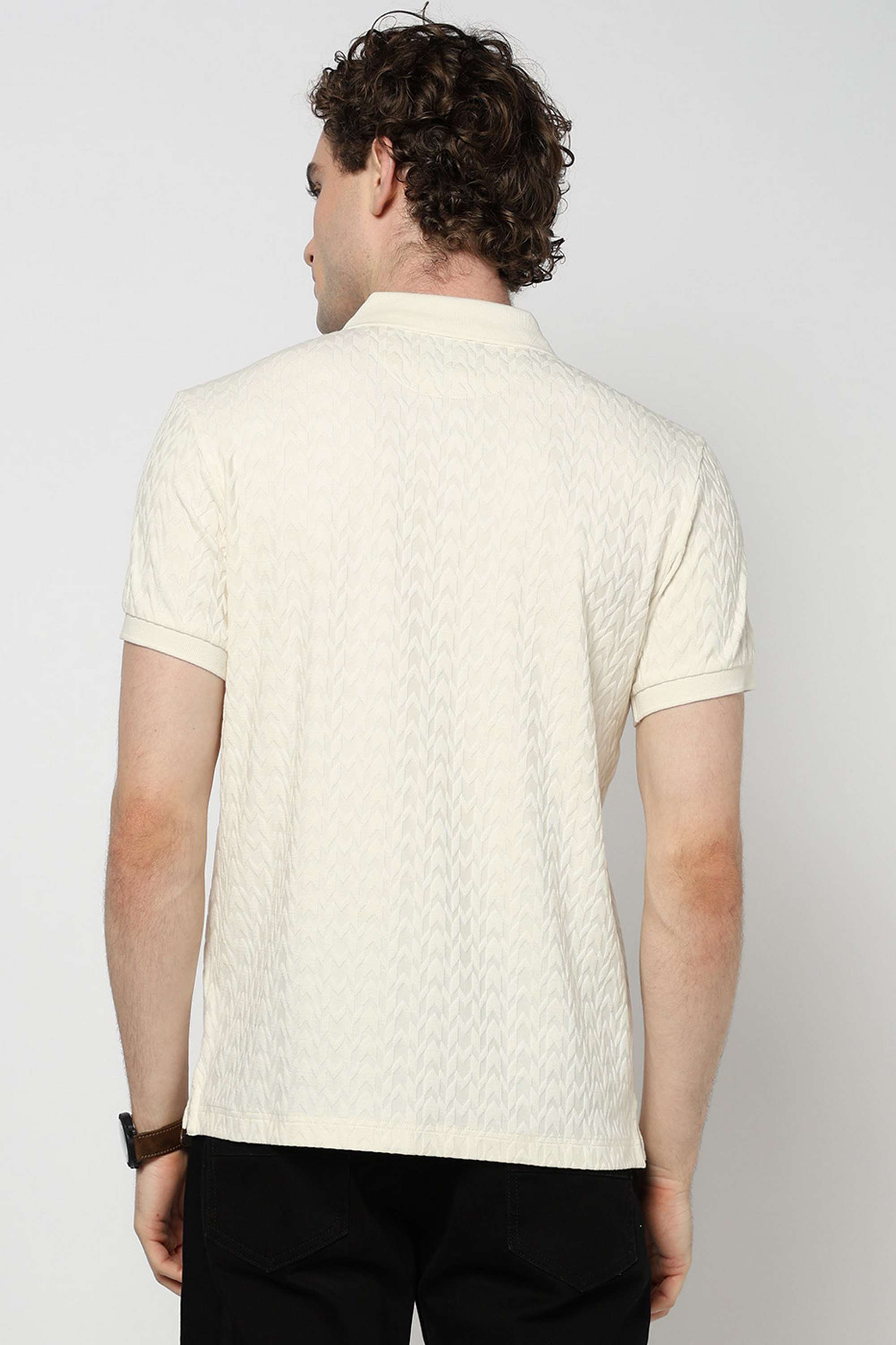 Solid-Blended-Fabric-Round-Neck-Men-s-T-Shirt