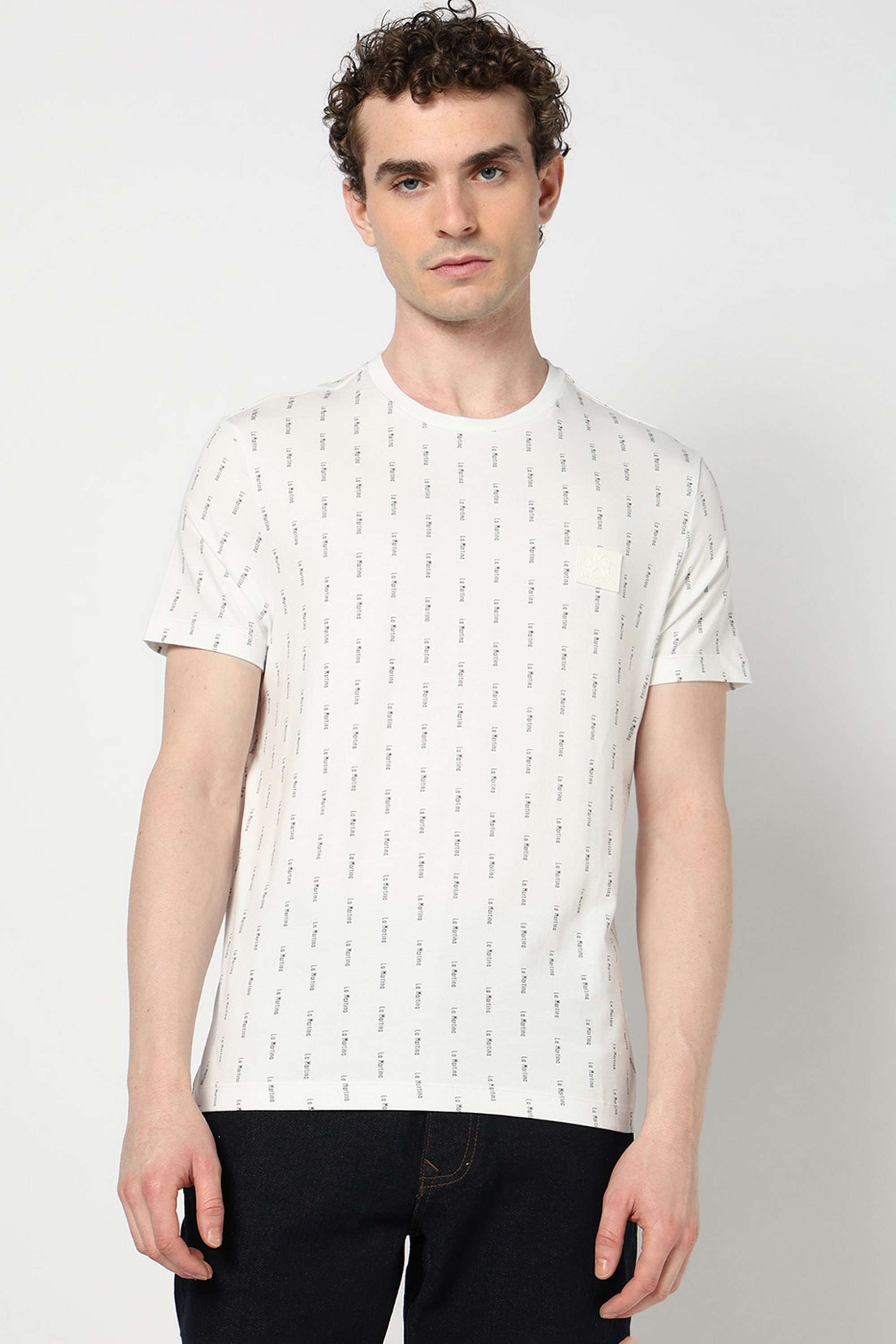 Solid-Blended-Fabric-Round-Neck-Men-s-T-Shirt