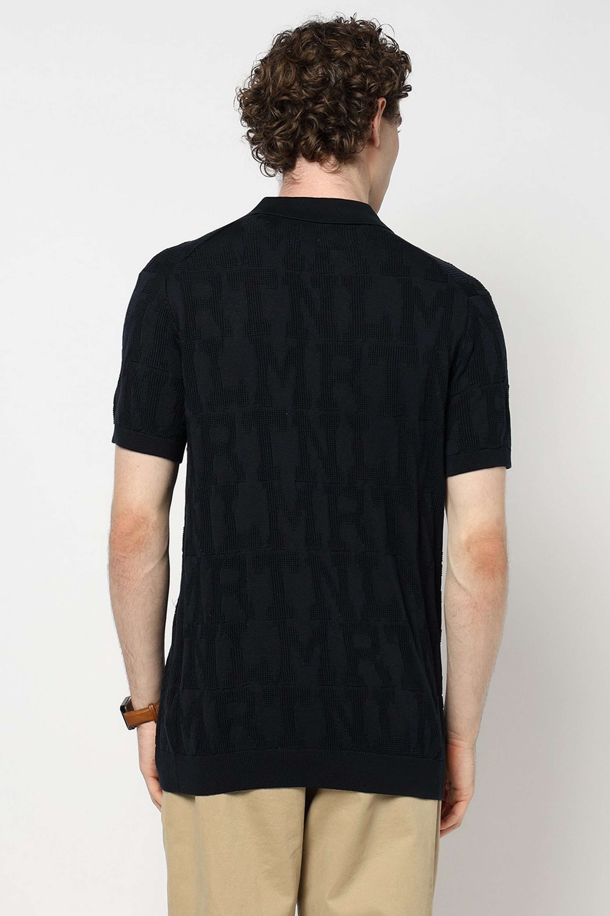 Solid-Blended-Fabric-Polo-Men-s-T-Shirt