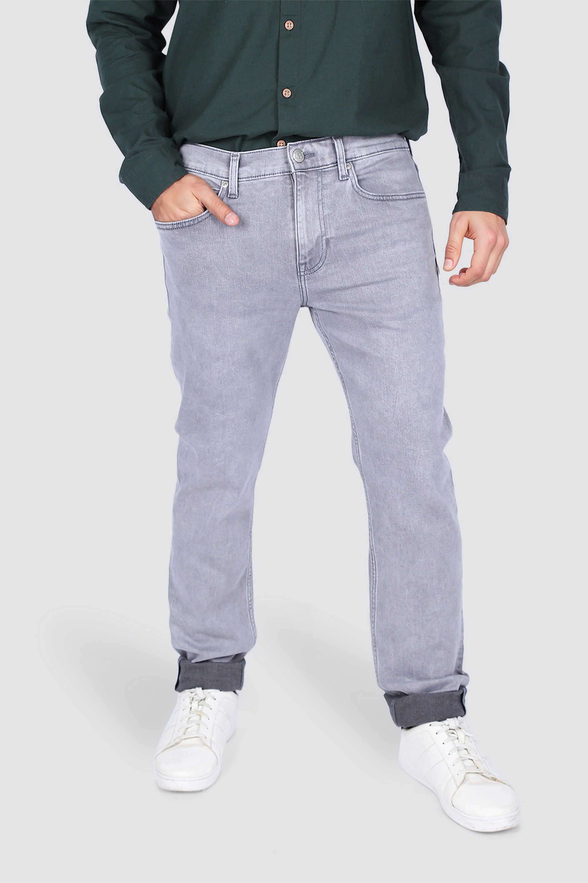 Solid-Cotton-Slim-Fit-Men-s-Jeans