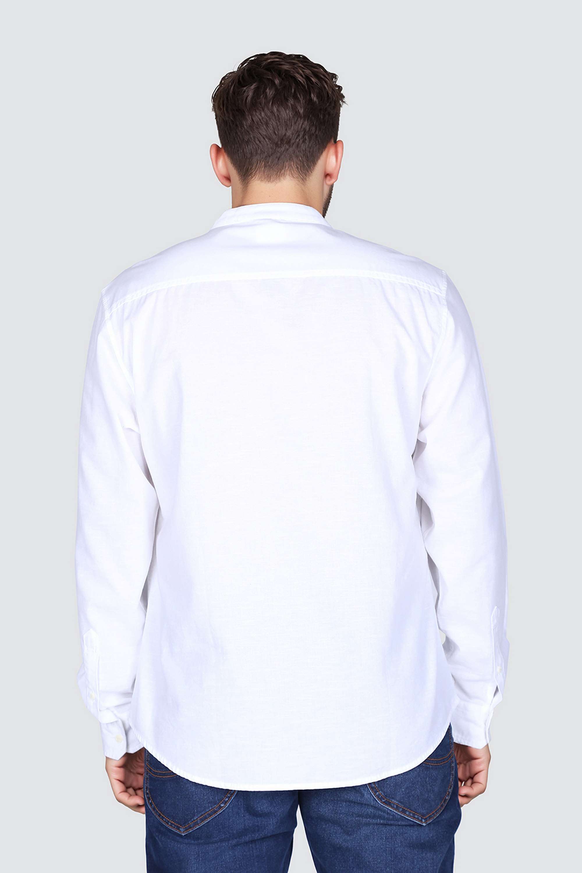 Solid-Collared-Cotton-Men-s-Casual-Wear-Shirt