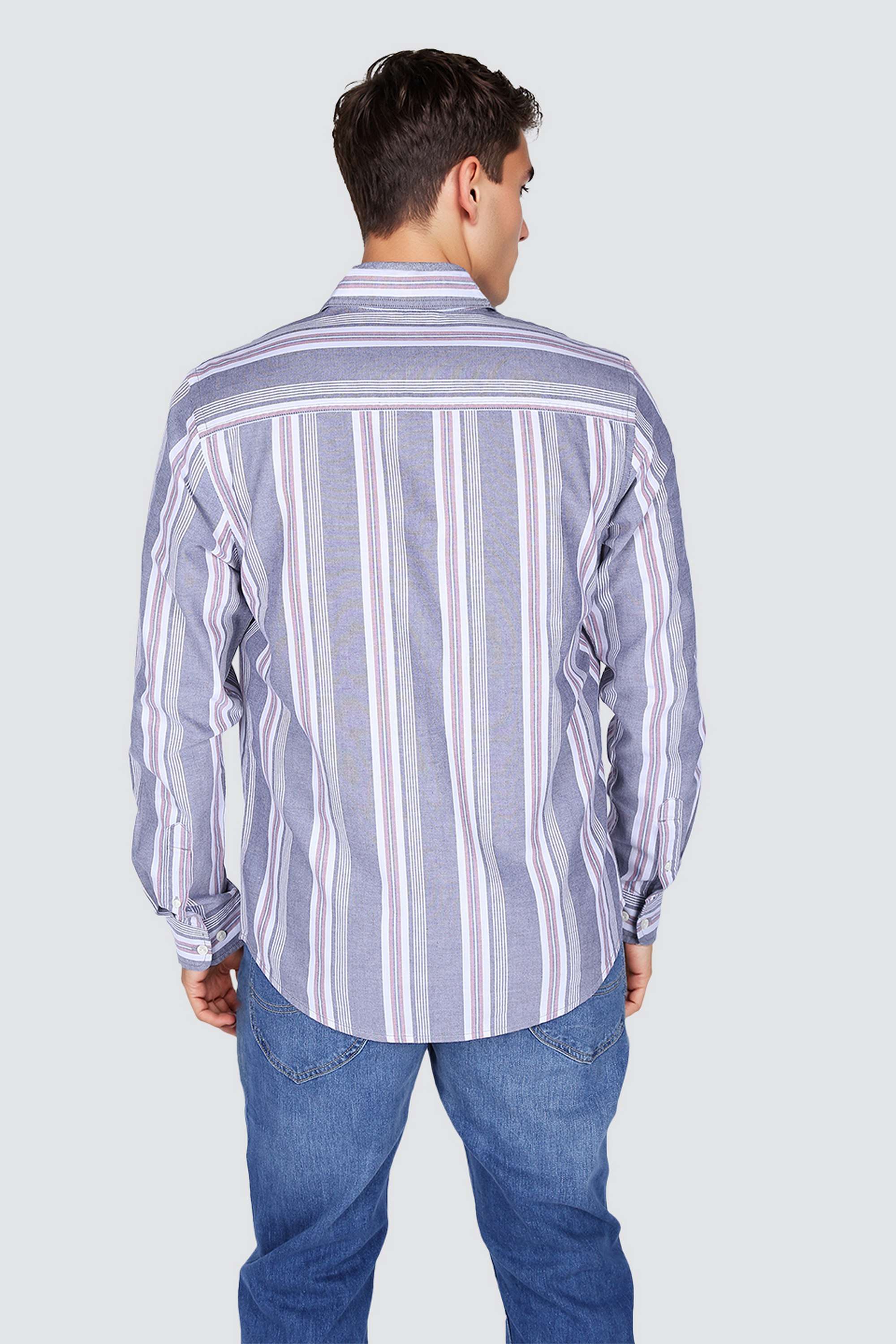 Stripes-Collared-Cotton-Men-s-Casual-Wear-Shirt