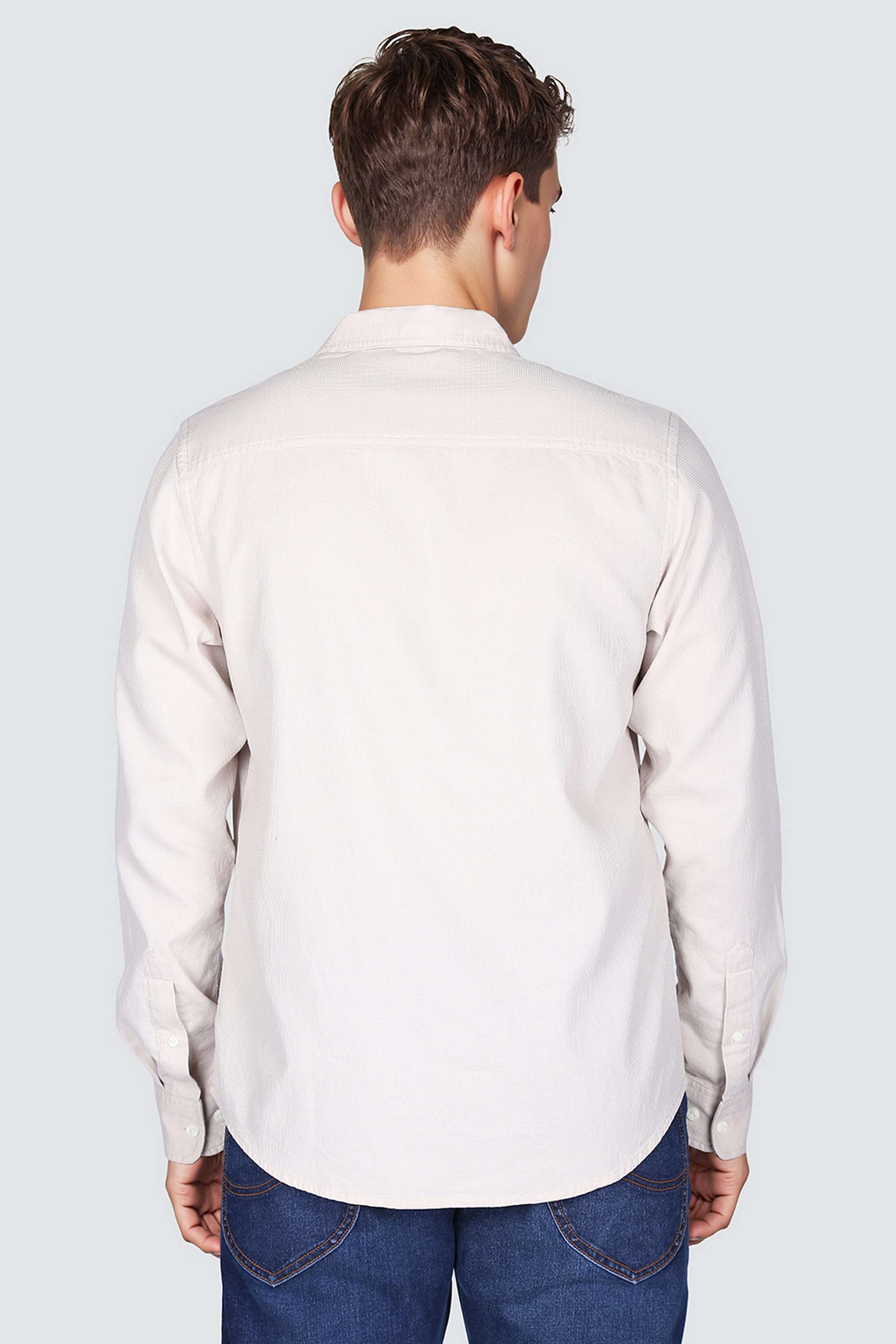 Solid-Collared-Cotton-Men-s-Casual-Wear-Shirt