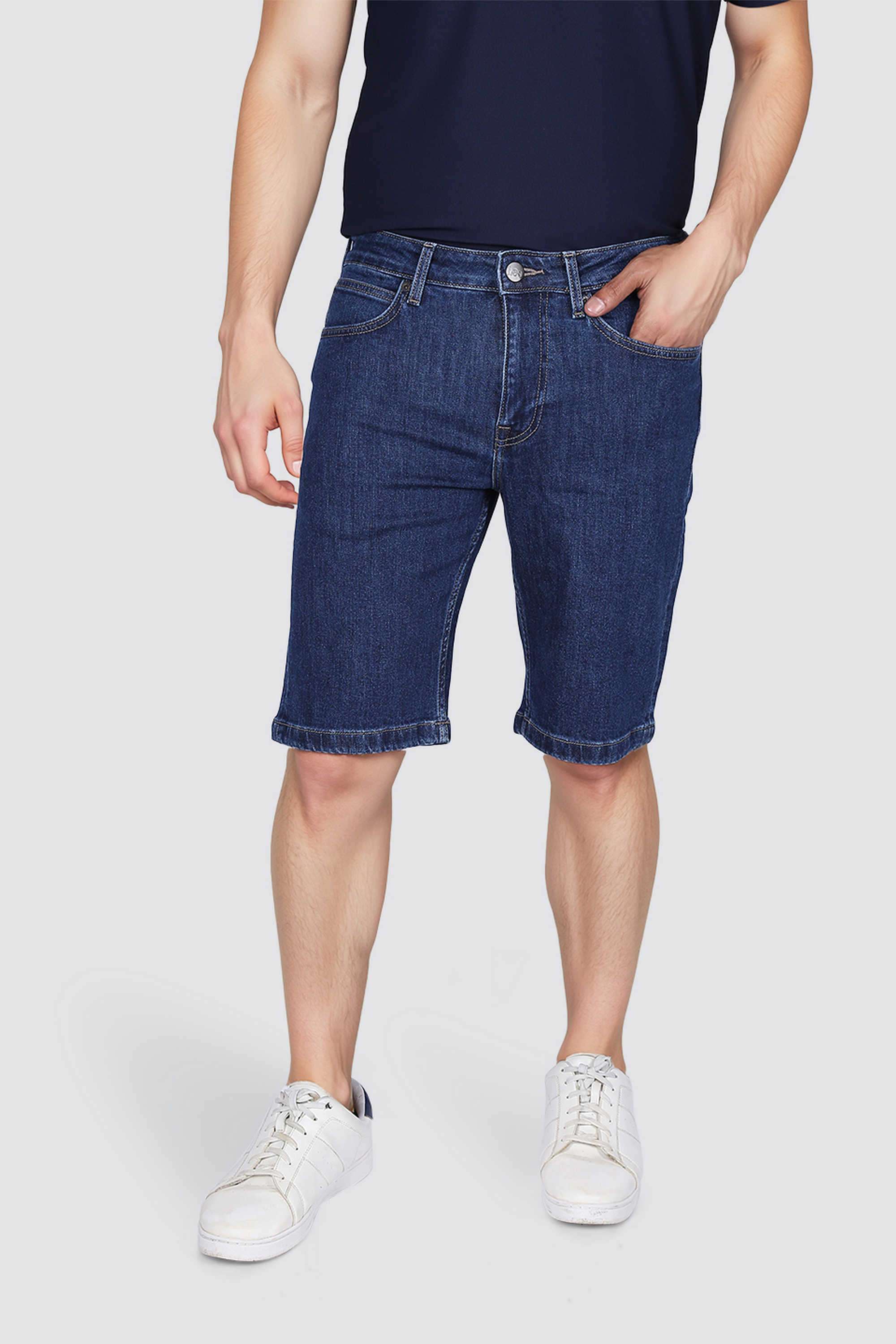 Solid-Cotton-Regular-Fit-Men-s-Shorts