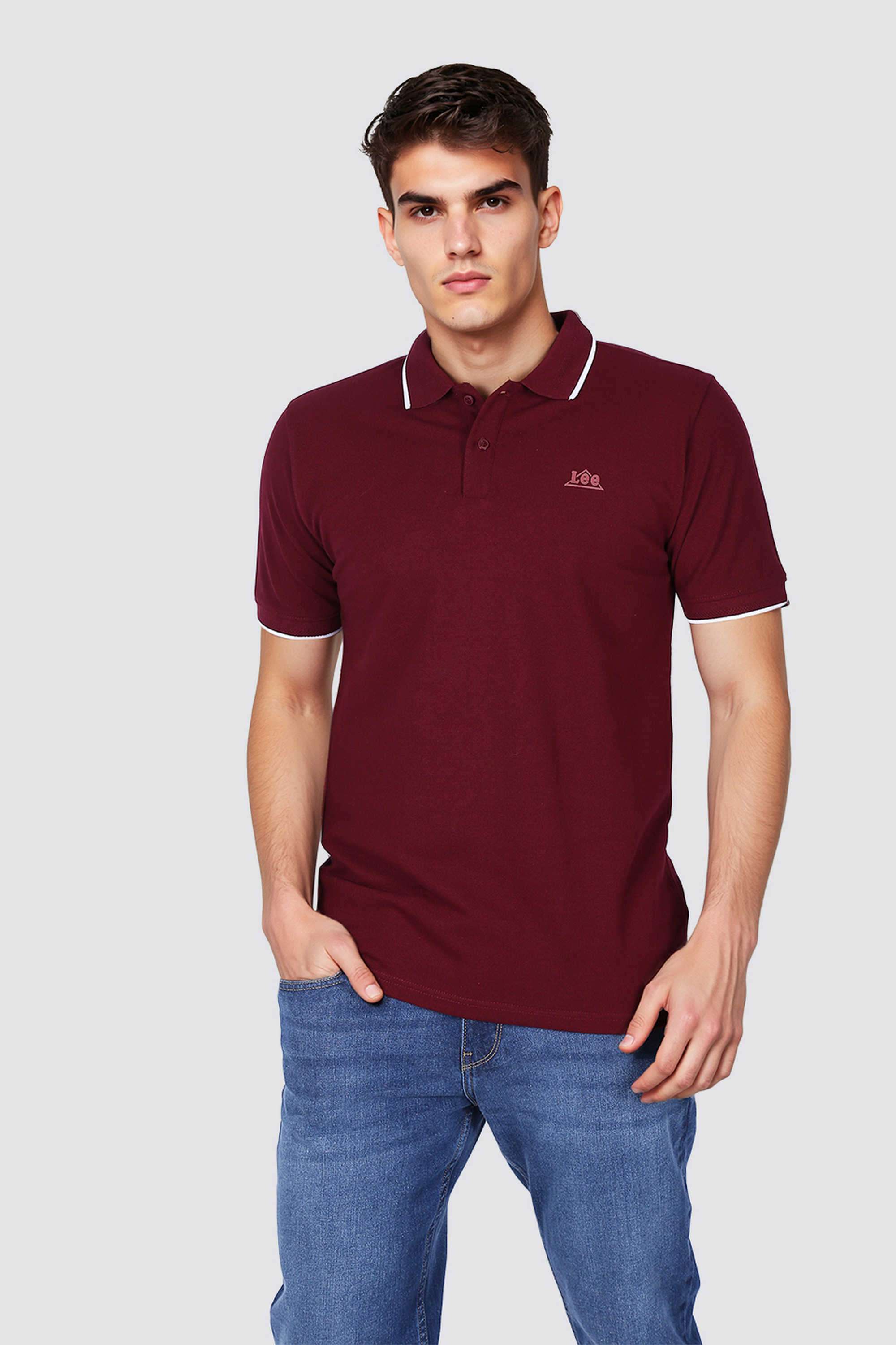 Solid-Cotton-Polo-Men-s-T-Shirt