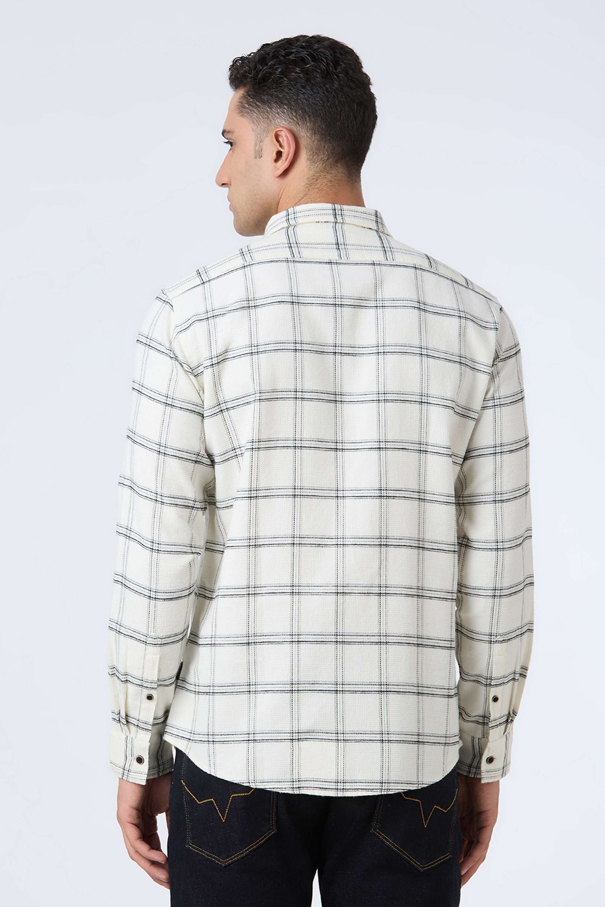 Checks-Cotton-Blend-Regular-Fit-Men-s-Shirt