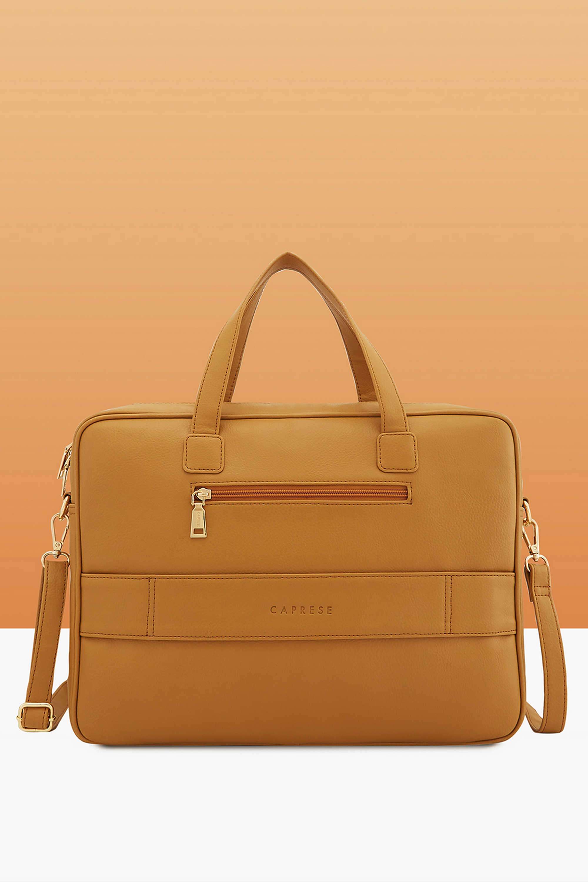 Zipper-Faux-Leather-Women-Everyday-Laptop-Bag