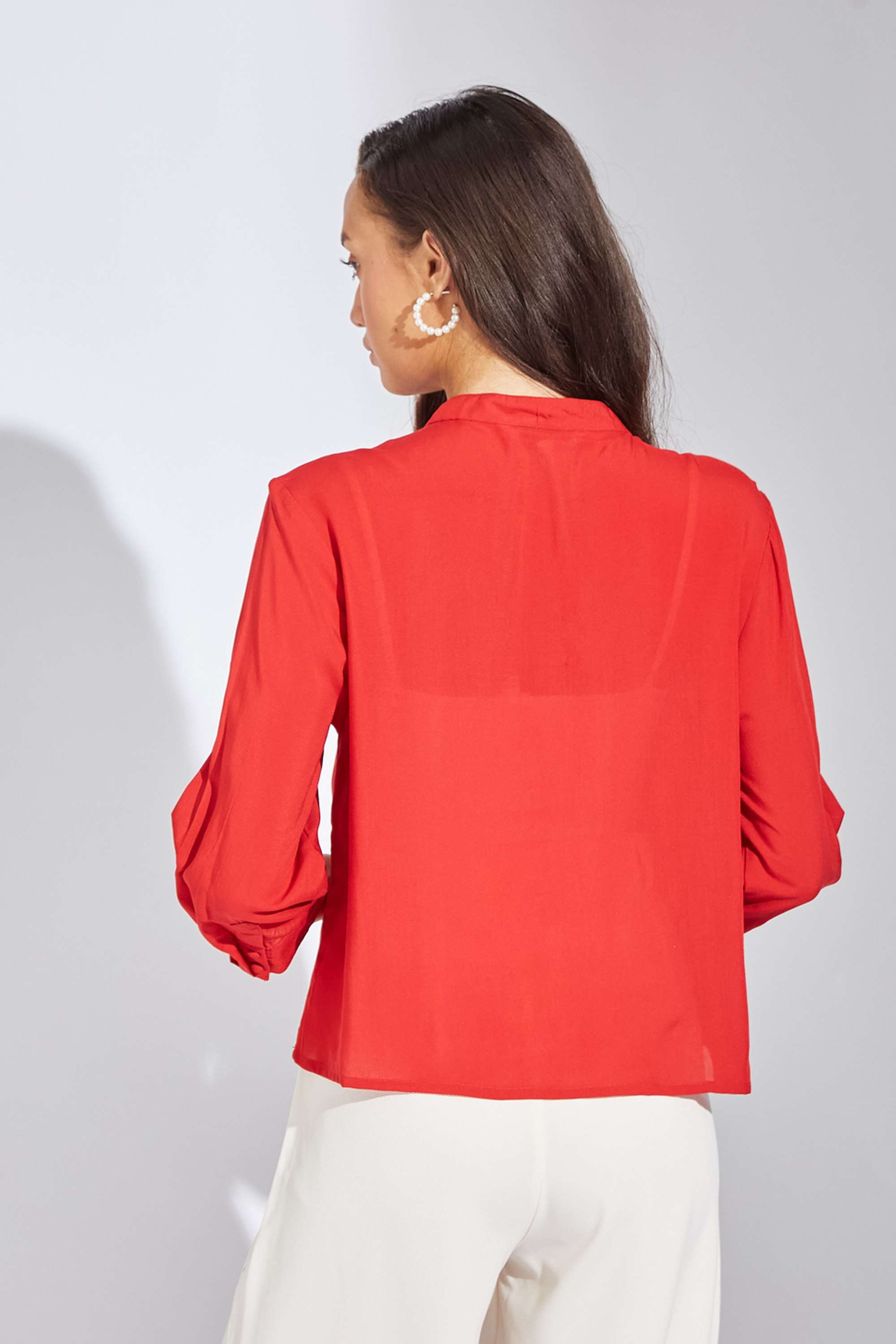 Solid-Modal-V-Neck-Women-s-Top