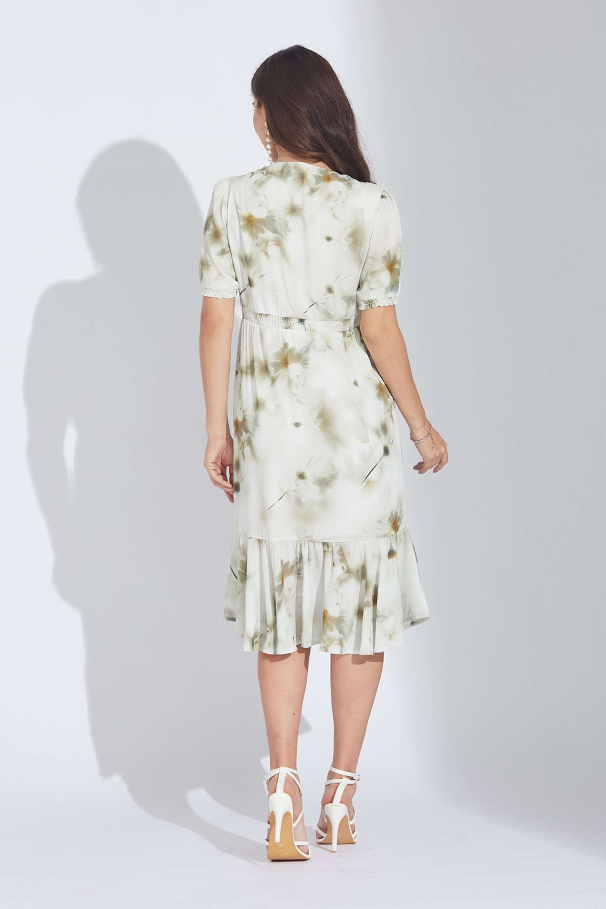 Printed-Polyester-Round-Neck-Women-s-Midi-Dress