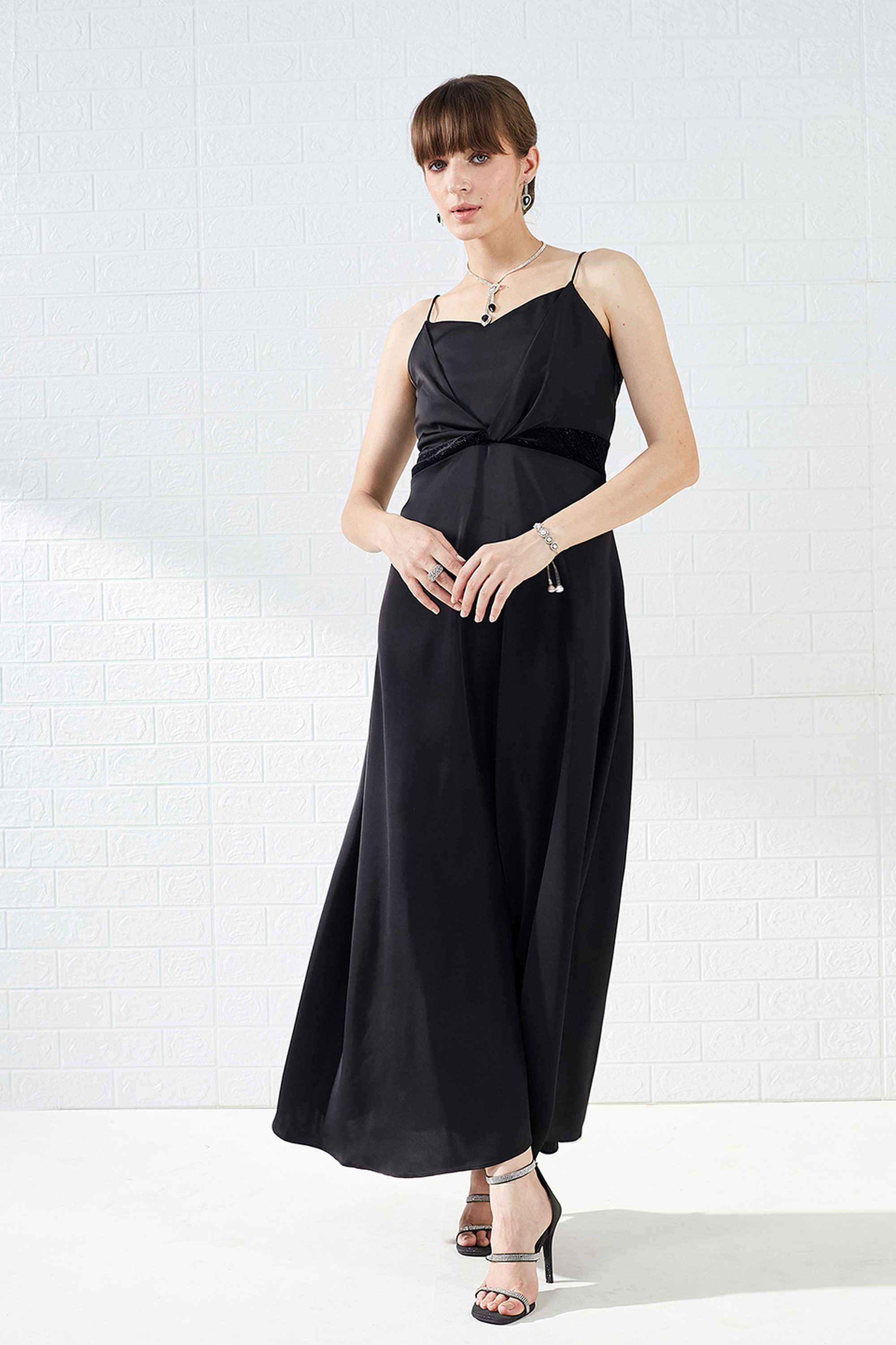 Solid-Polyester-Women-s-Dress