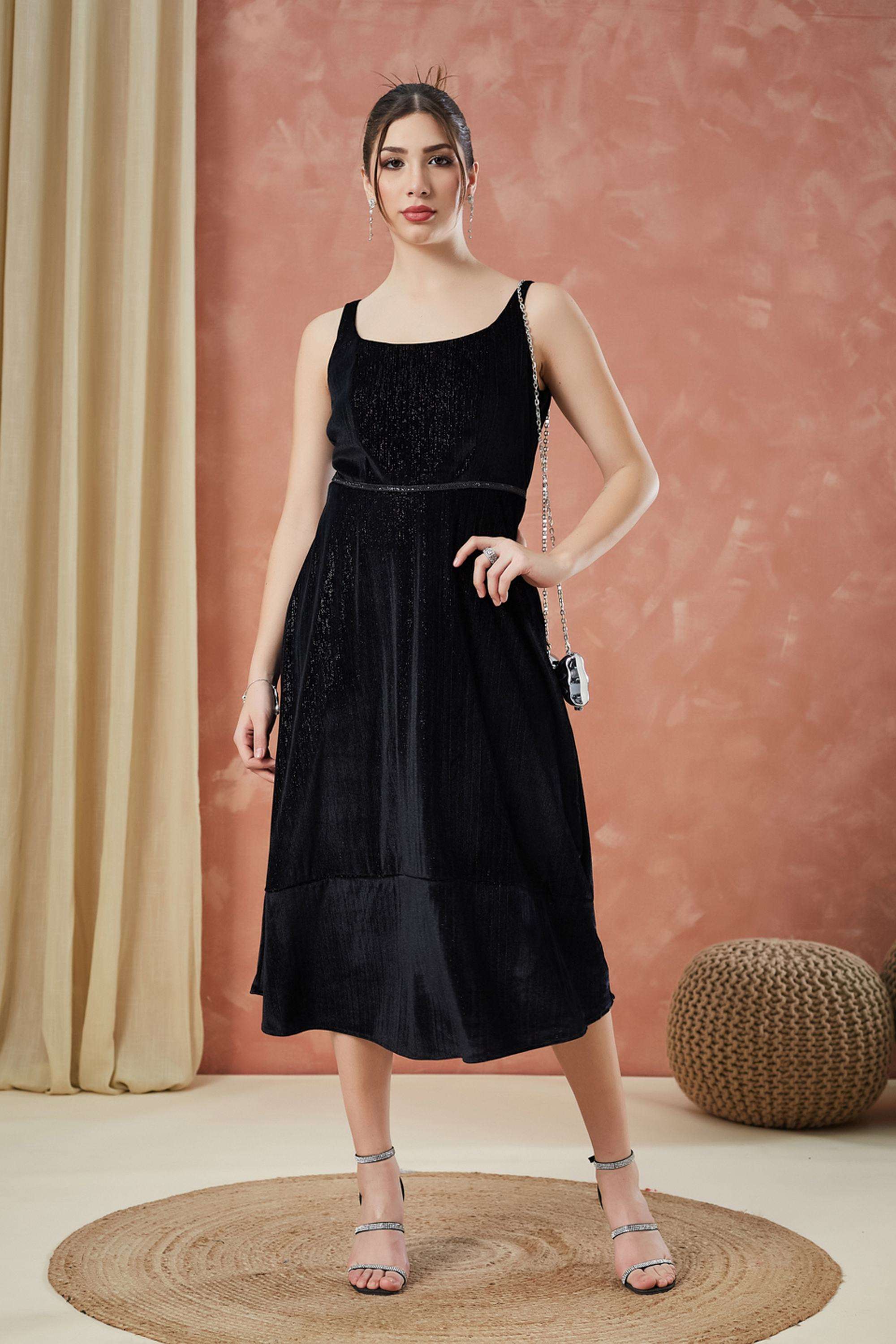 latin quarters Solid Polyester Square Neck Women's Dress-picture-32