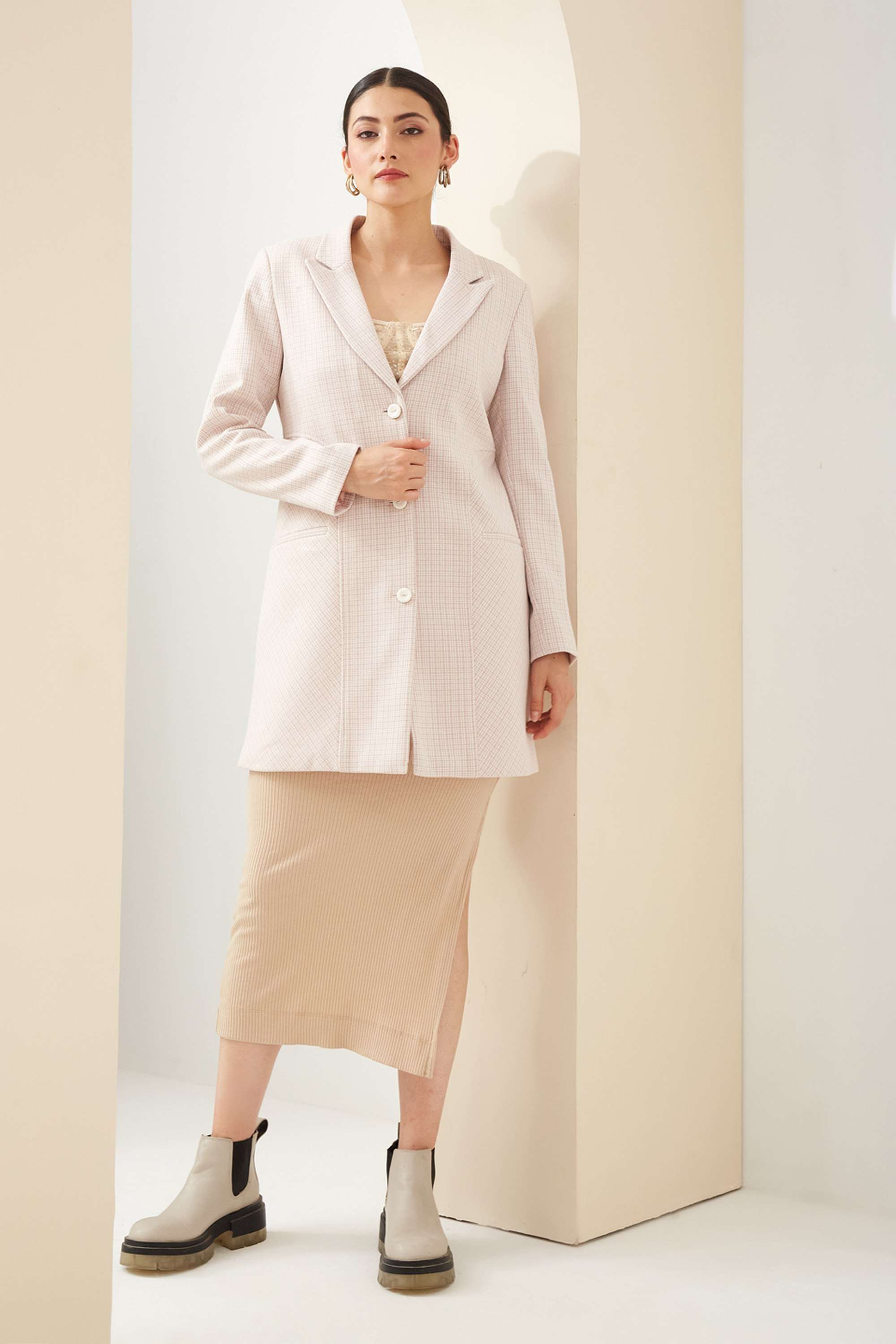 Stripes-Full-Sleeves-Polyester-Regular-Fit-Casual-Wear-Women-Coat