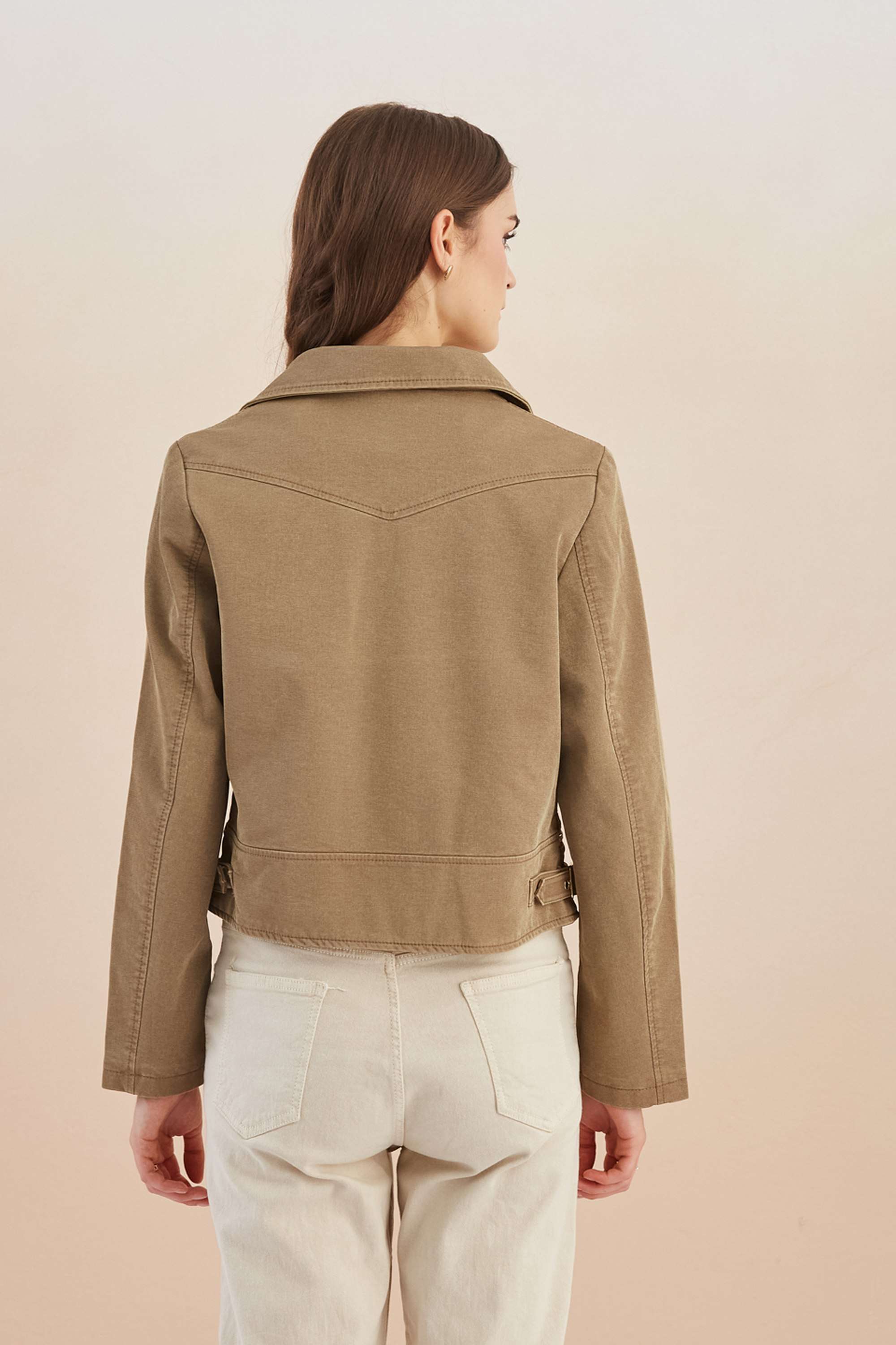 Solid-Blended-Fabric-Women-s-Casual-Wear-Jacket