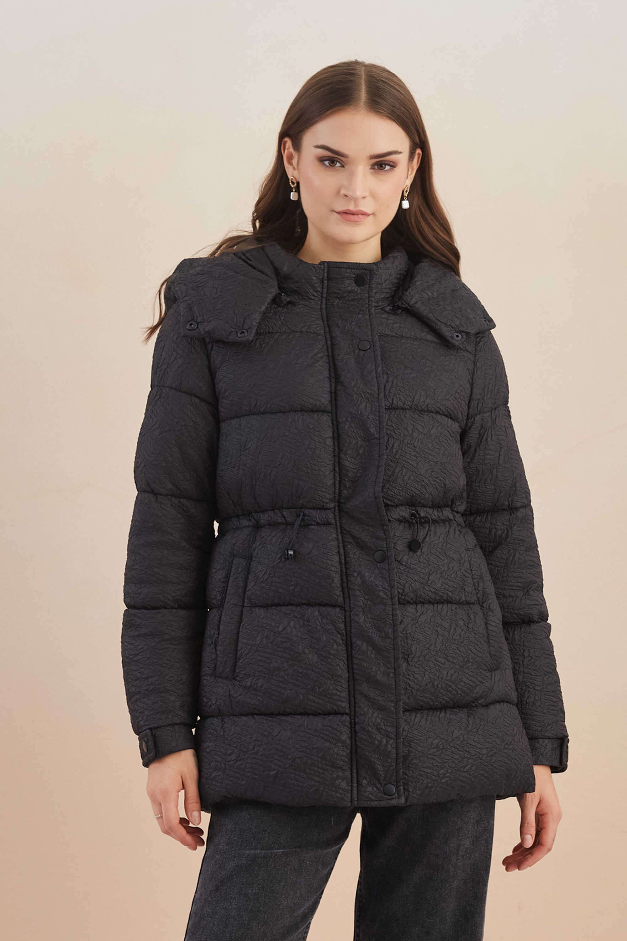 Self-Design-Nylon-Women-s-Casual-Wear-Jacket