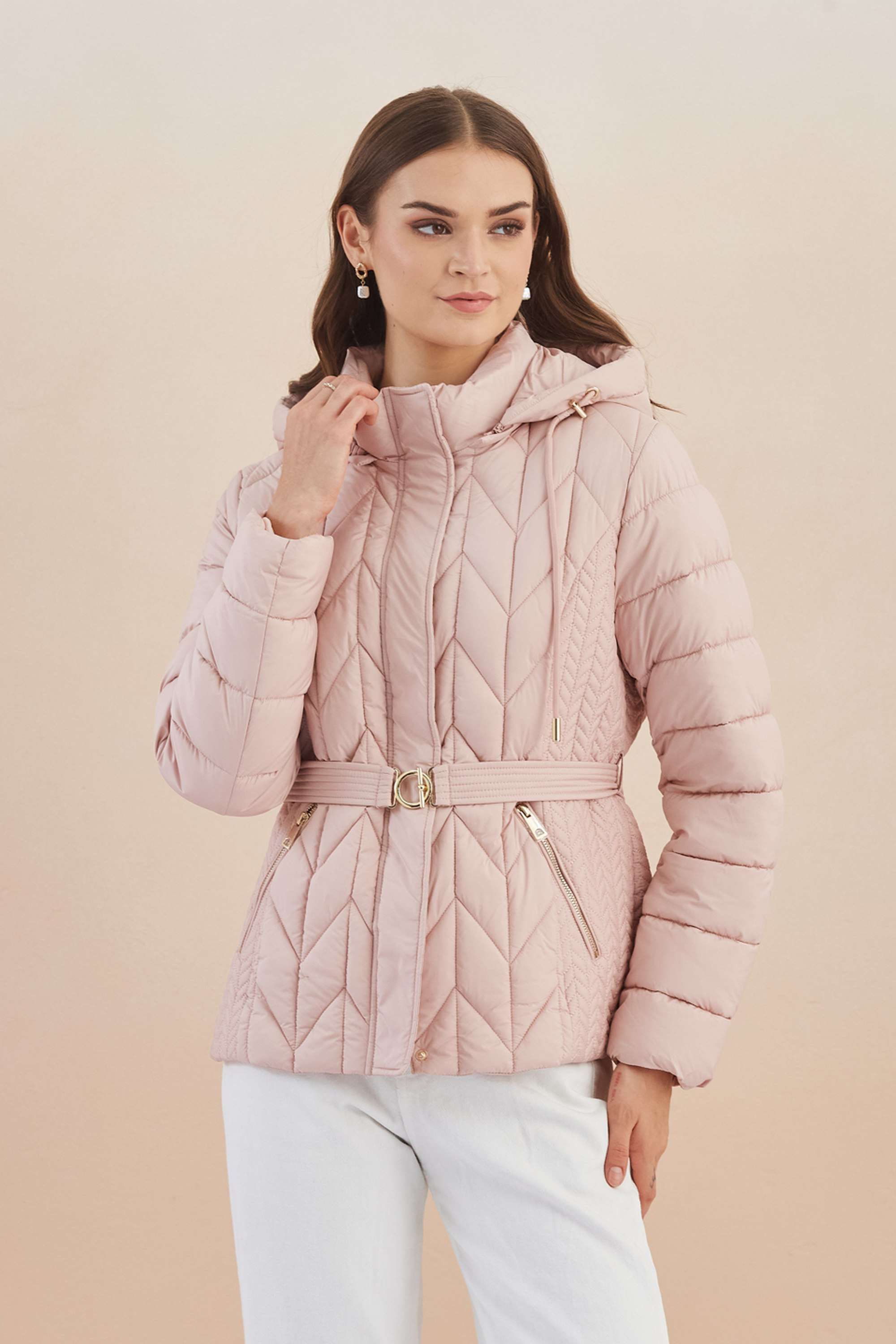 Solid-Polyester-Hooded-Women-s-Jacket