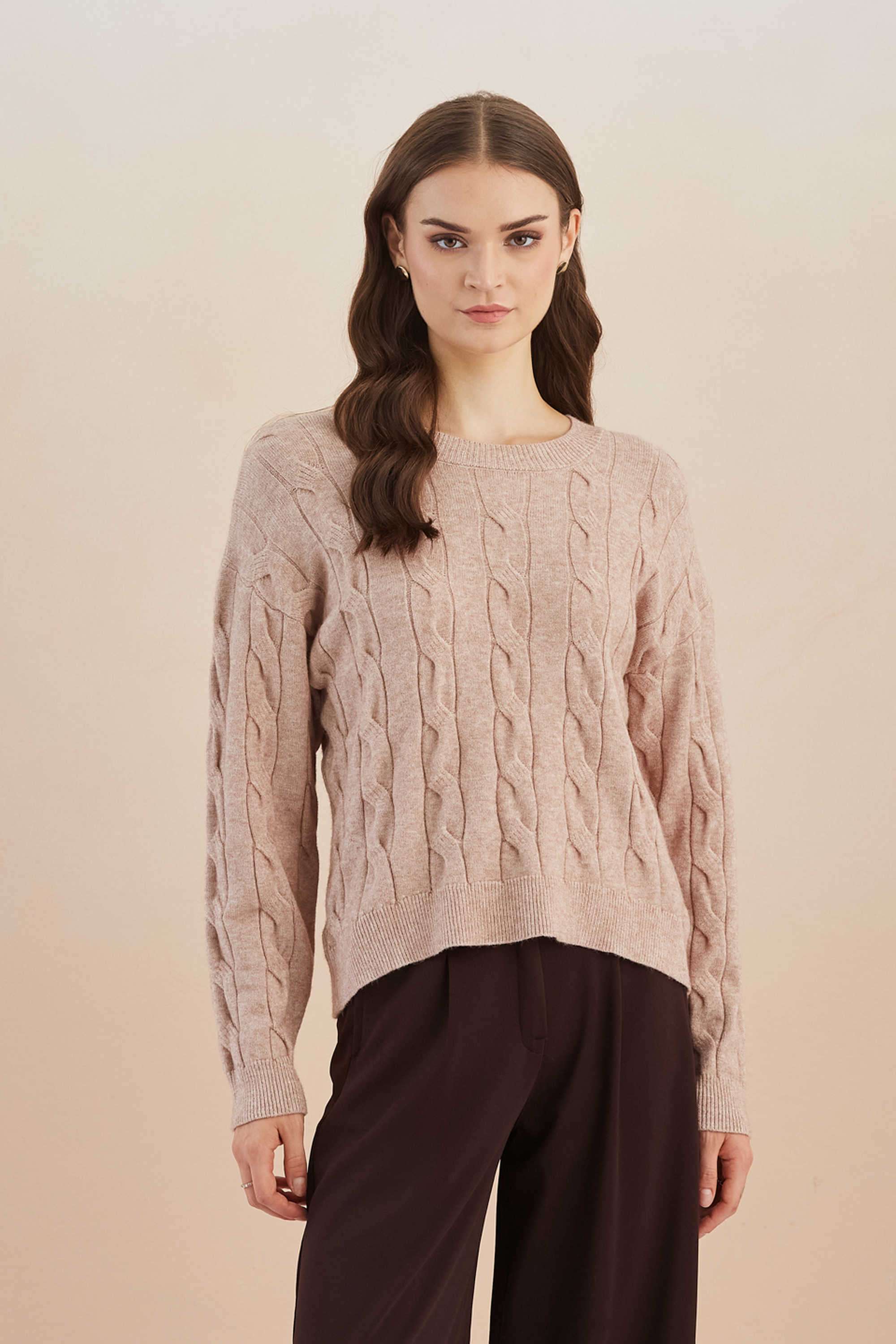 Solid-Viscose-Round-Neck-Women-s-Sweater