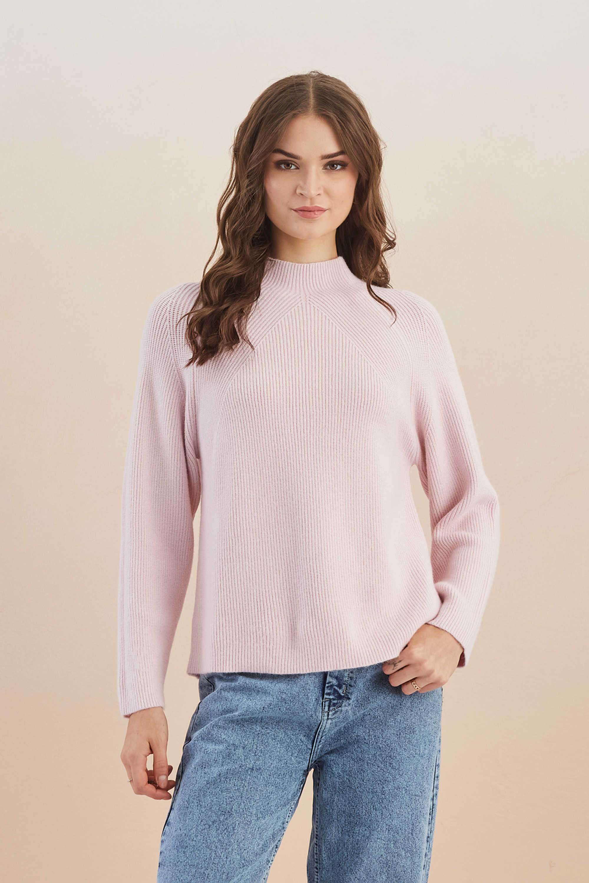 Solid-Viscose-Turtle-Neck-Women-s-Sweater