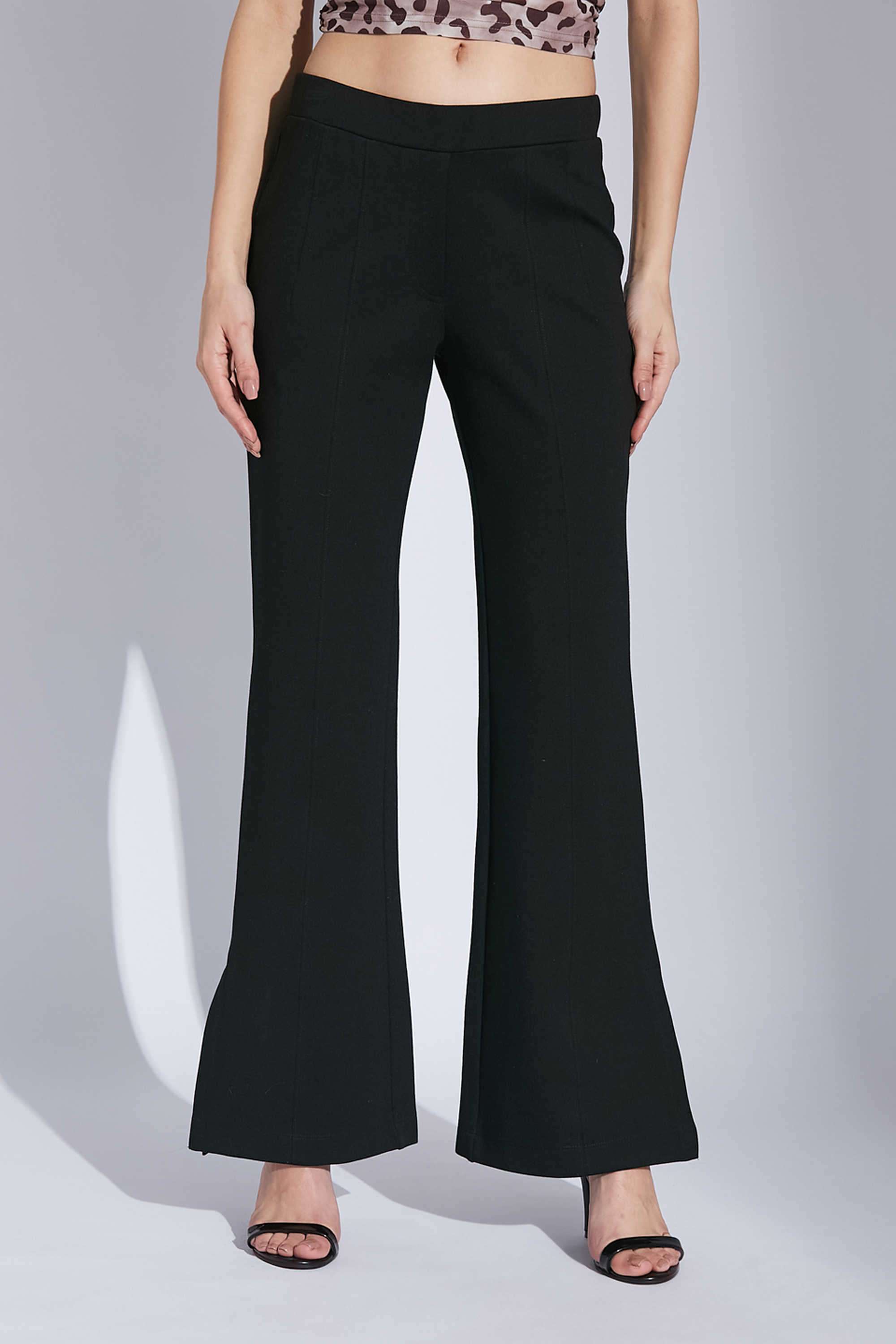 Solid-Regular-Fit-Nylon-Women-s-Casual-Wear-Trousers