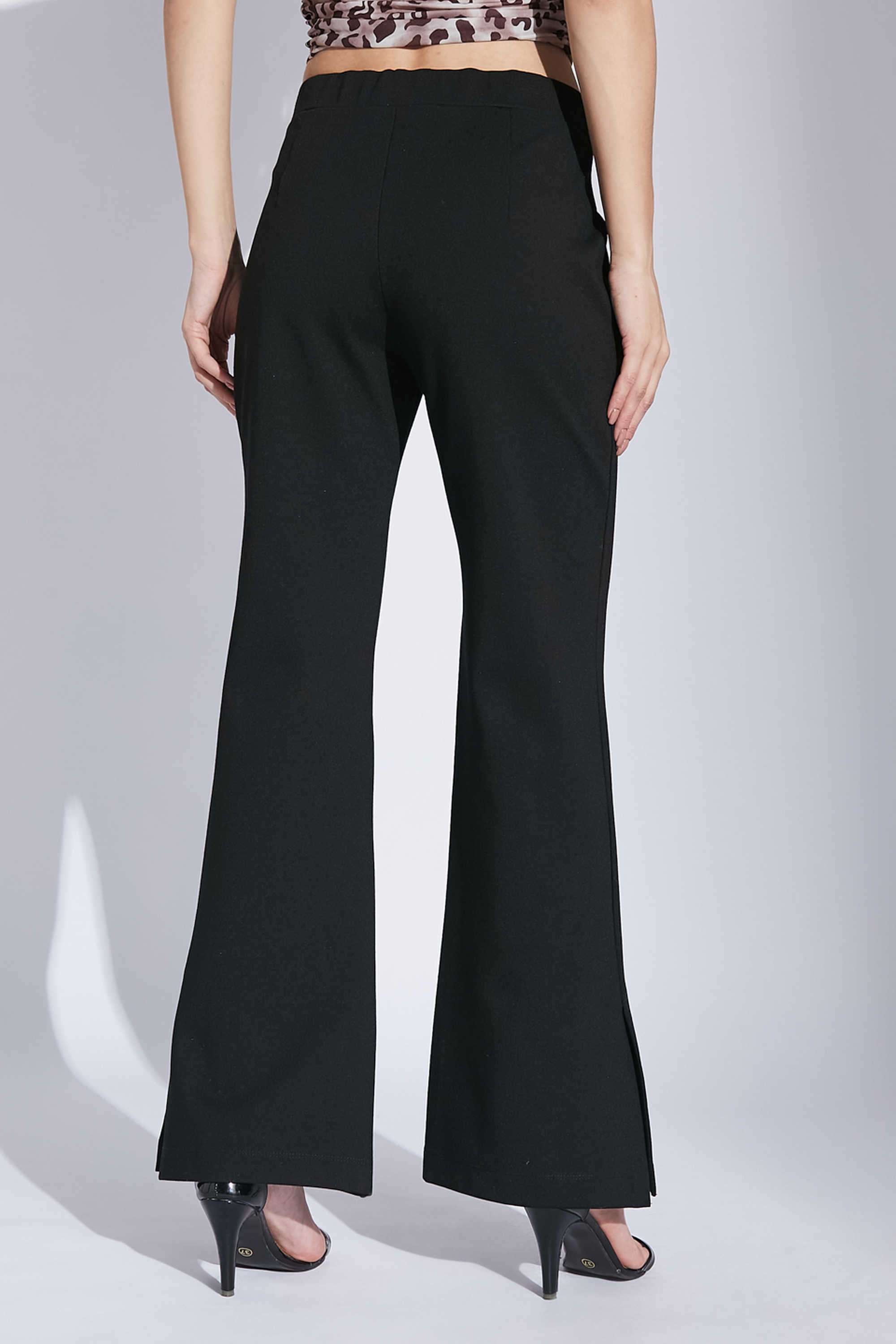 Solid-Regular-Fit-Nylon-Women-s-Casual-Wear-Trousers