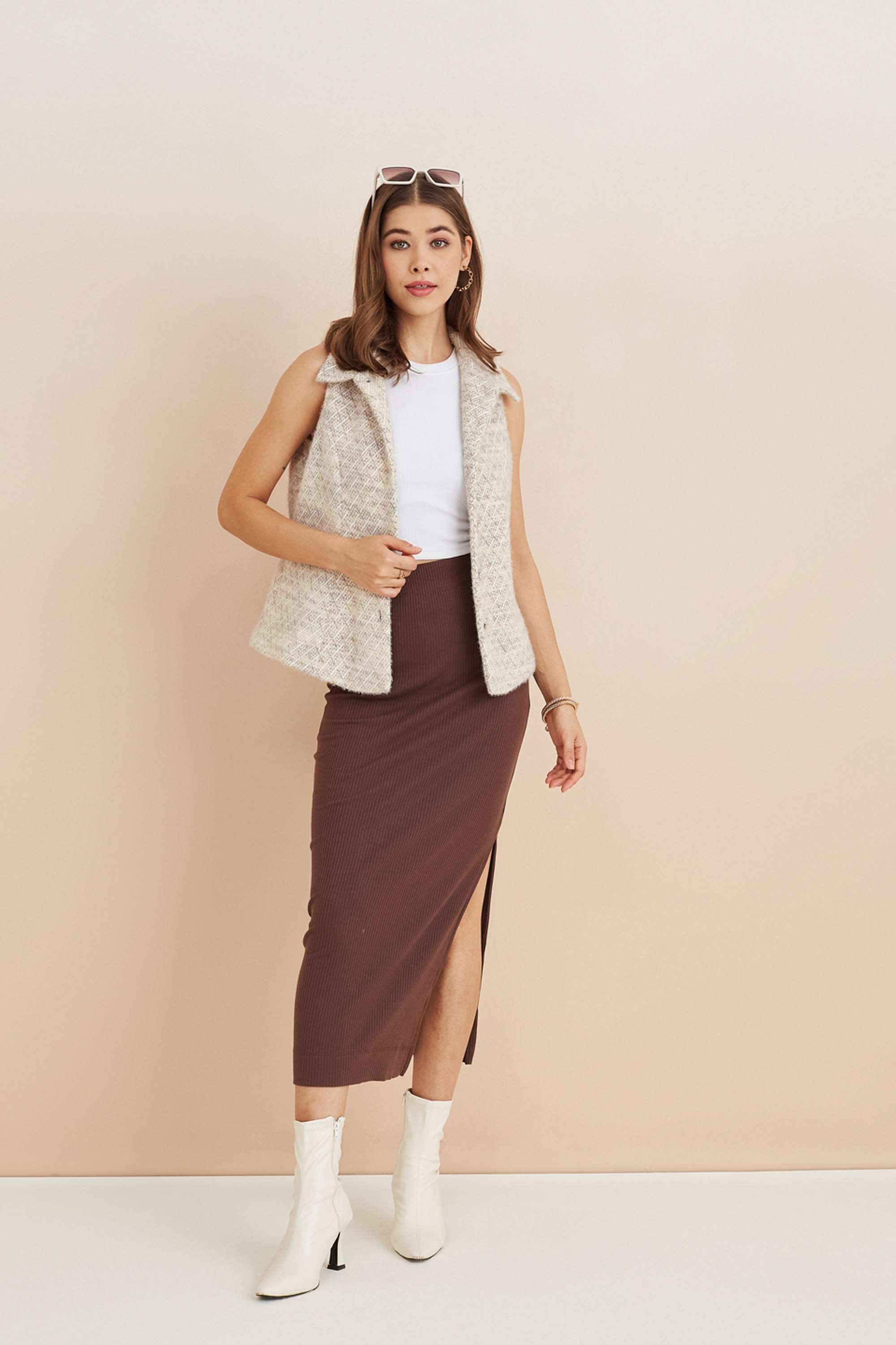 Solid-Nylon-Collared-Women-s-Cardigan