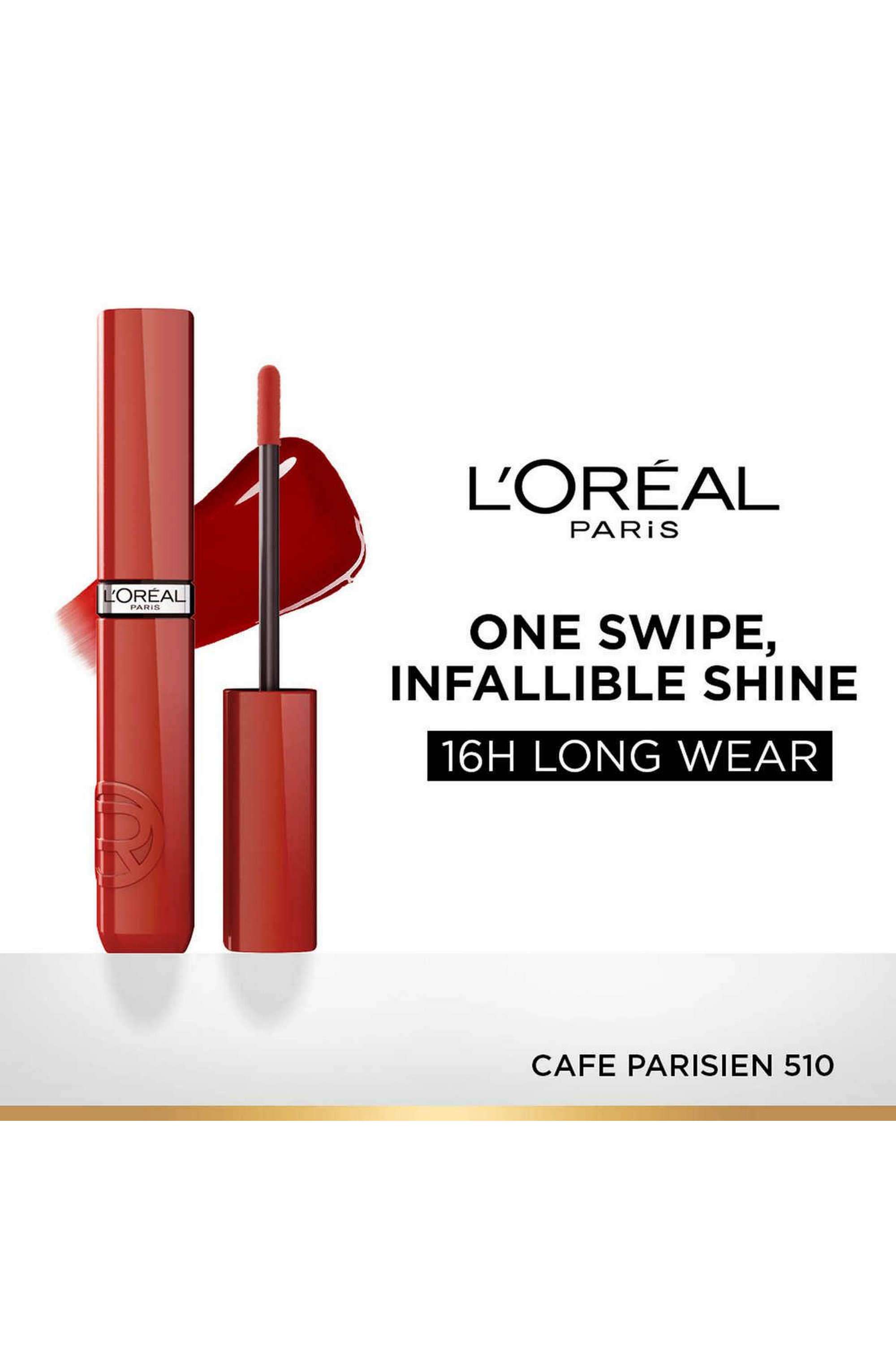 Infallible-Laque-Resistance-Lacquer-Like-Shine -16H-Longwear-Liquid-Lipstick---510-Cafe-Parisien -4-ml