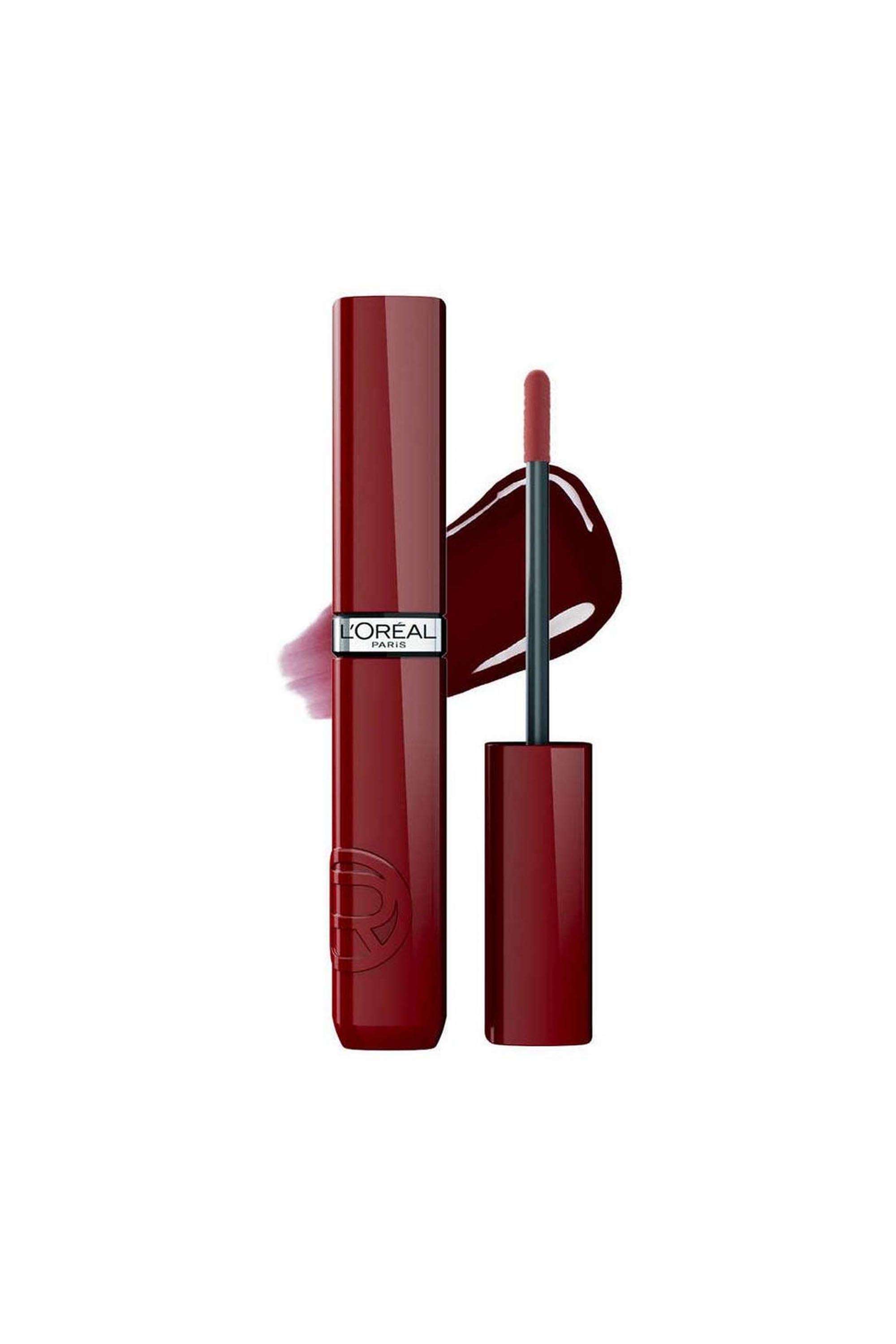 Infallible-Laque-Resistance-Lacquer-Like-Shine -16H-Longwear-Liquid-Lipstick---550-Noir-Cherry -4-ml