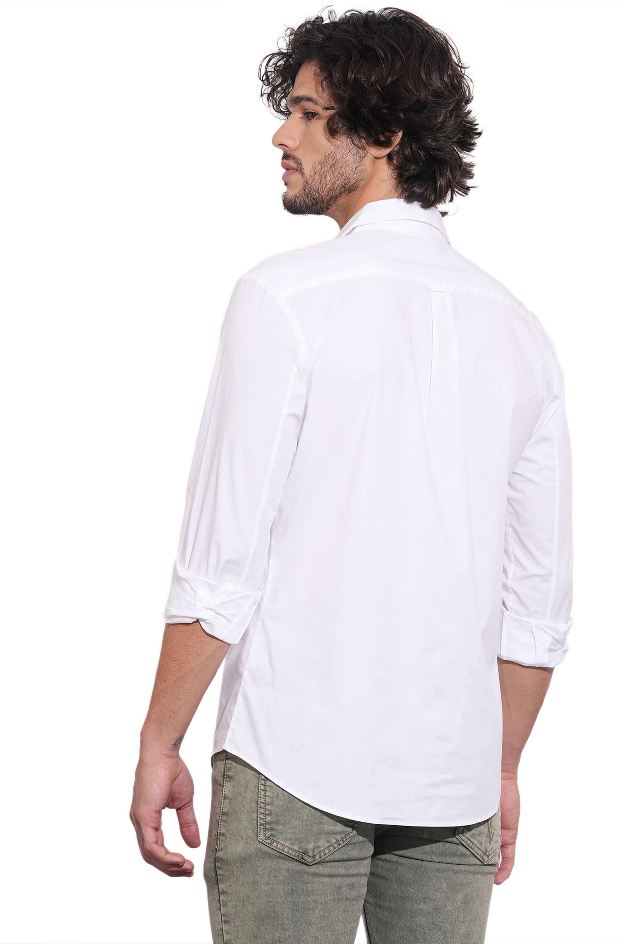 Solid-Collared-Cotton-Men-s-Casual-Wear-Shirt