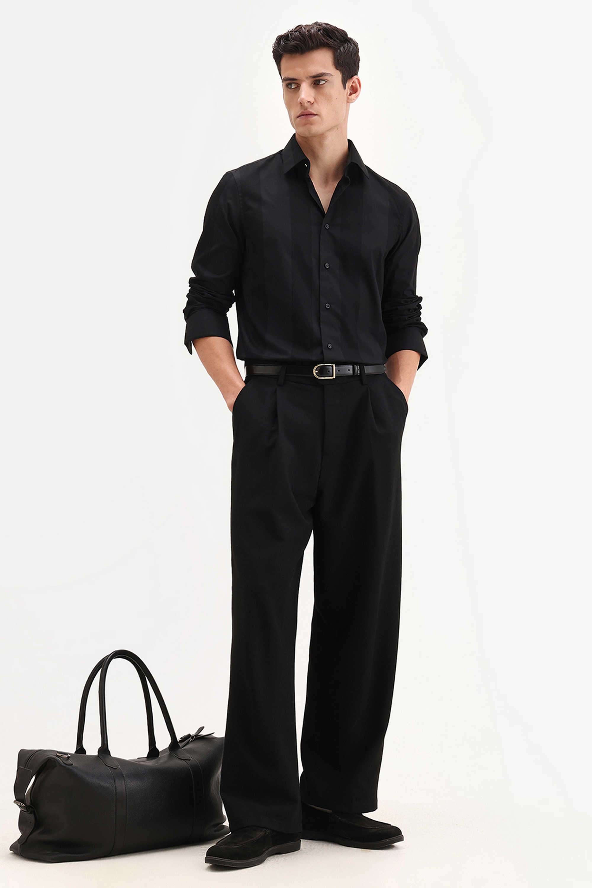 Solid-Cotton-Regular-Fit-Men-s-Casual-Shirt