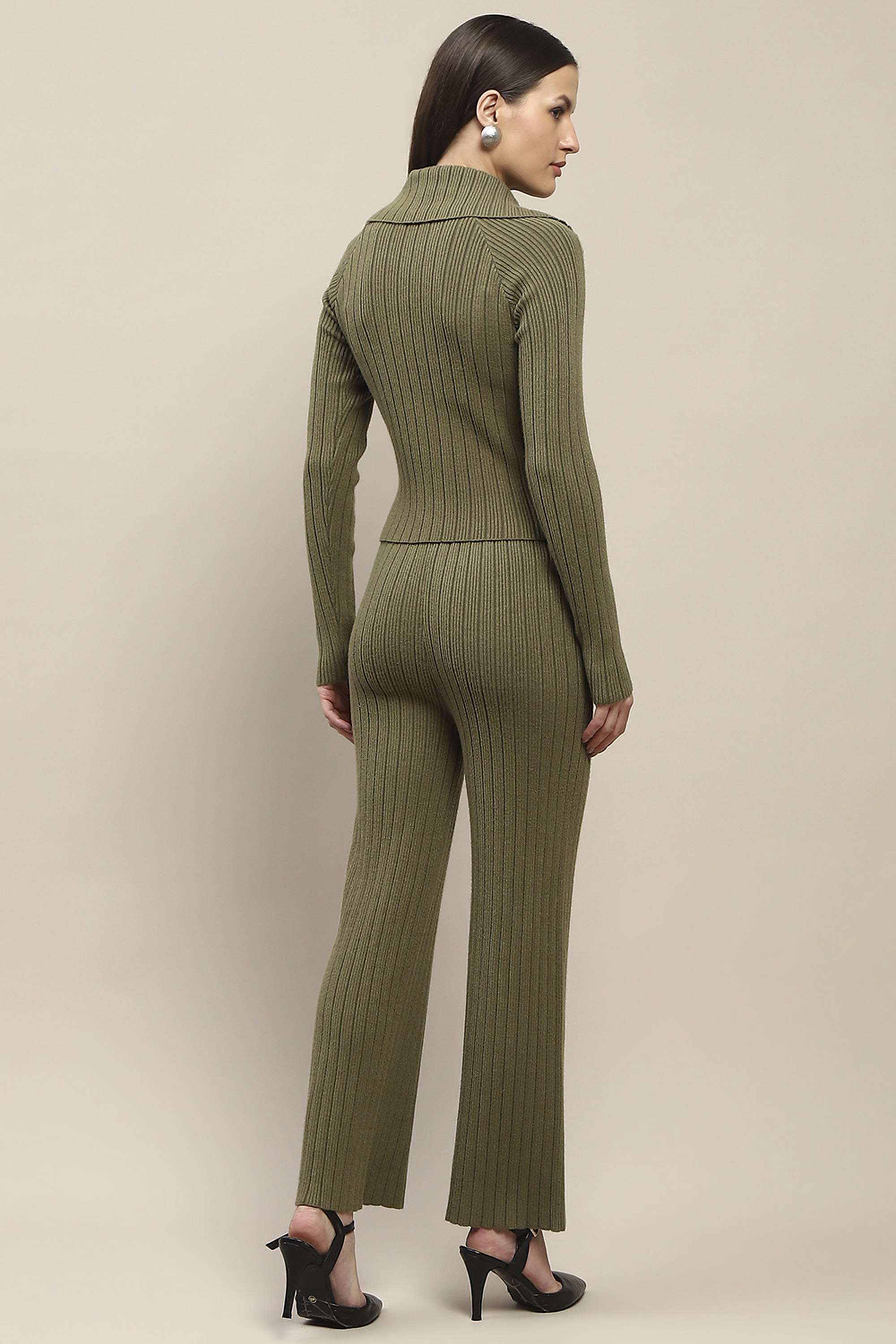 Solid-Viscose-Round-Neck-Women-s-Casual-Wear-Co-Ord-Set