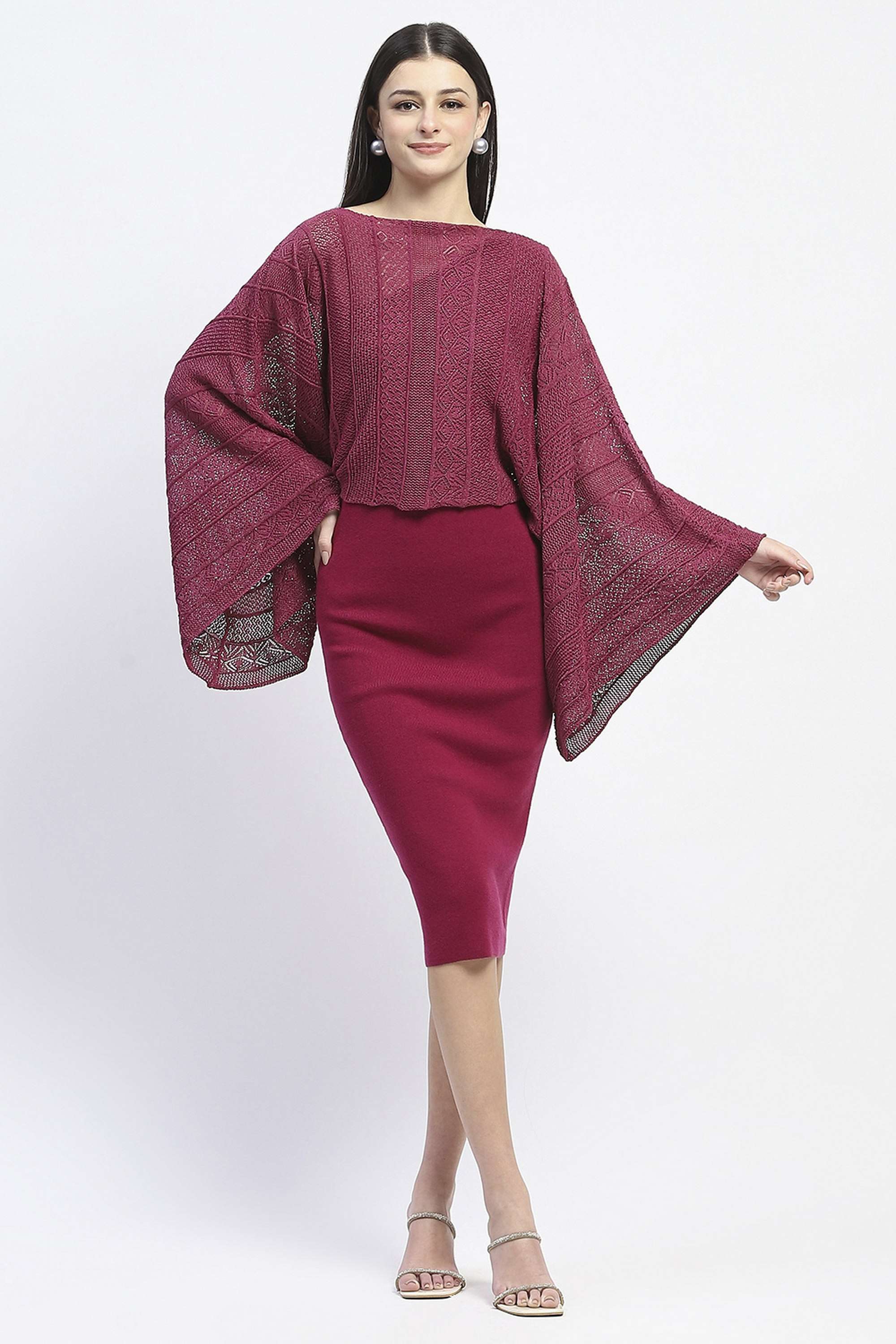 Solid-Viscose-One-Shoulder-Women-s-Casual-Wear-Co-Ord-Set