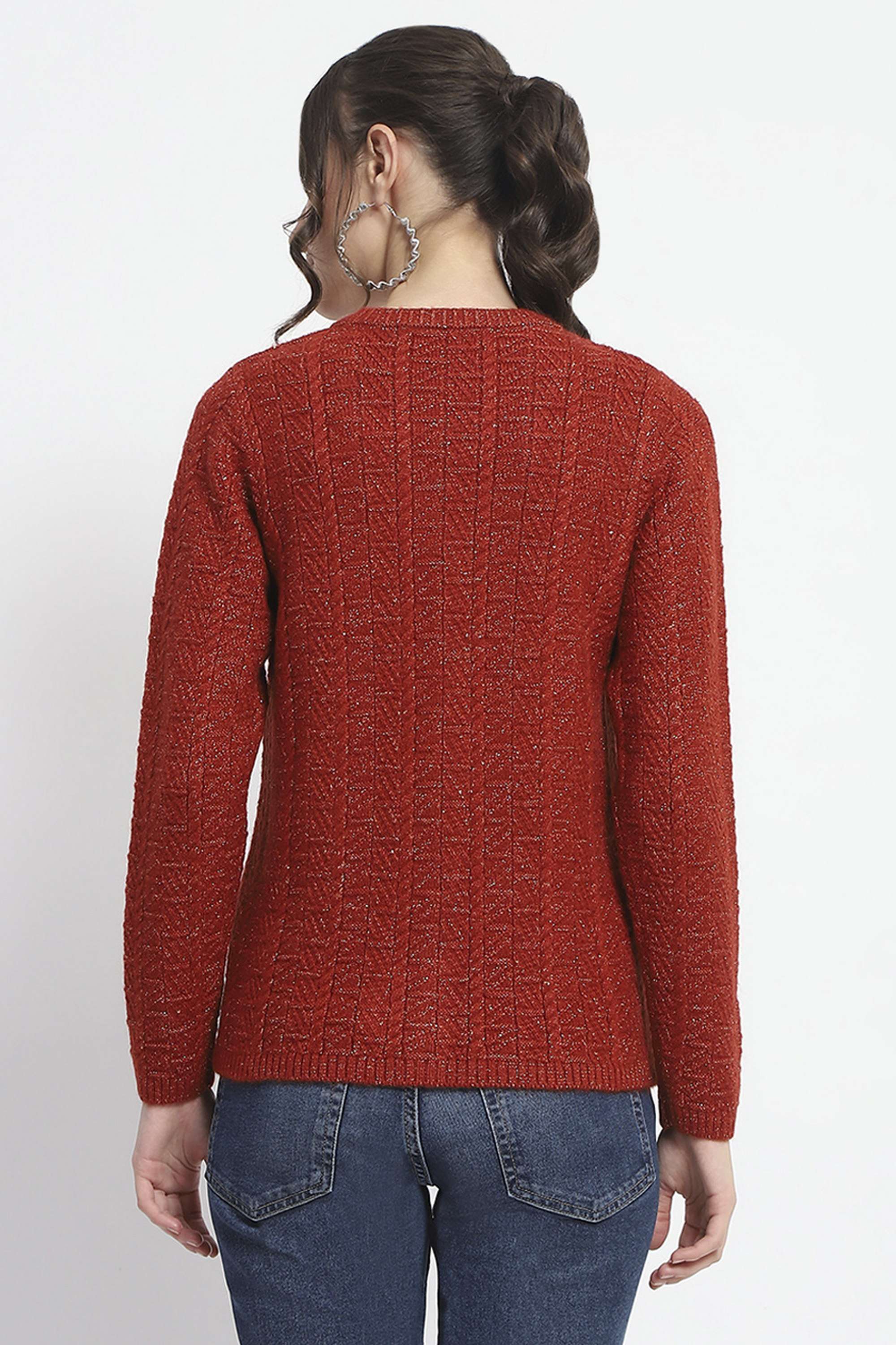 Solid-Acrylic-V-Neck-Women-s-Cardigan